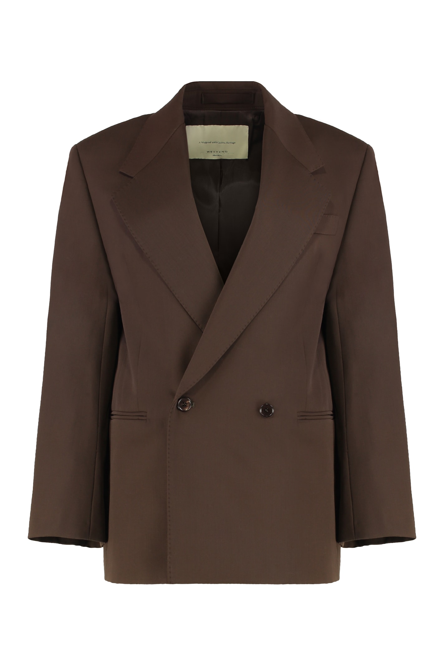 Weekend Max Mara Blazer In Levantine Wool In Brown