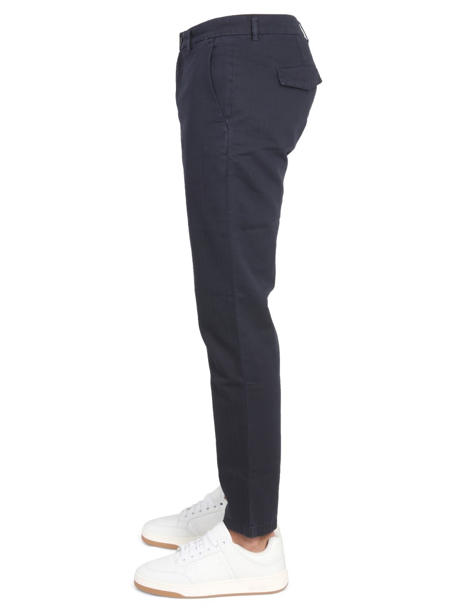 Shop Department Five Pants With Logo Patch In Blue