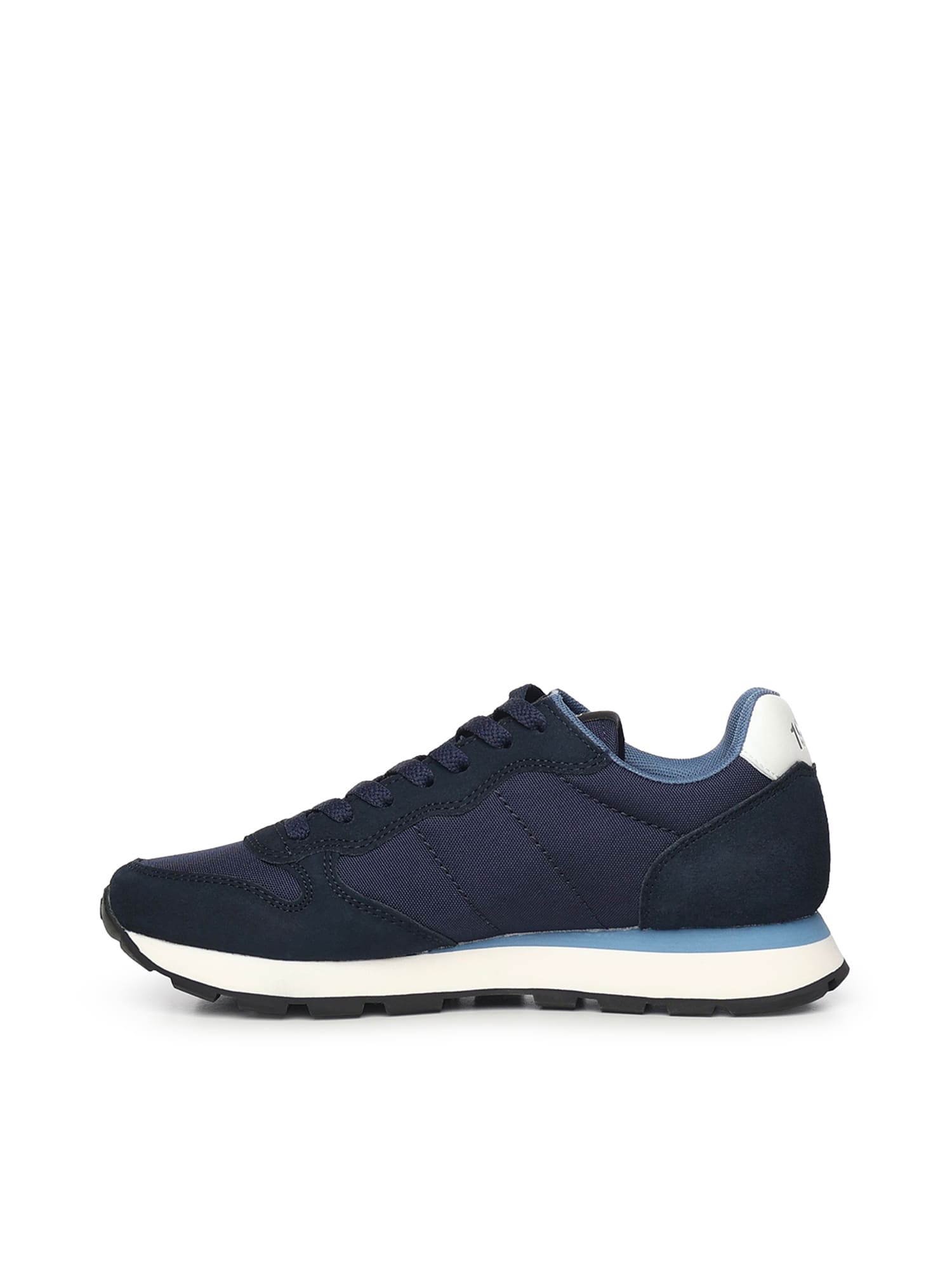 Sun 68 Tom Sneaker In Nylon And Suede In Blue