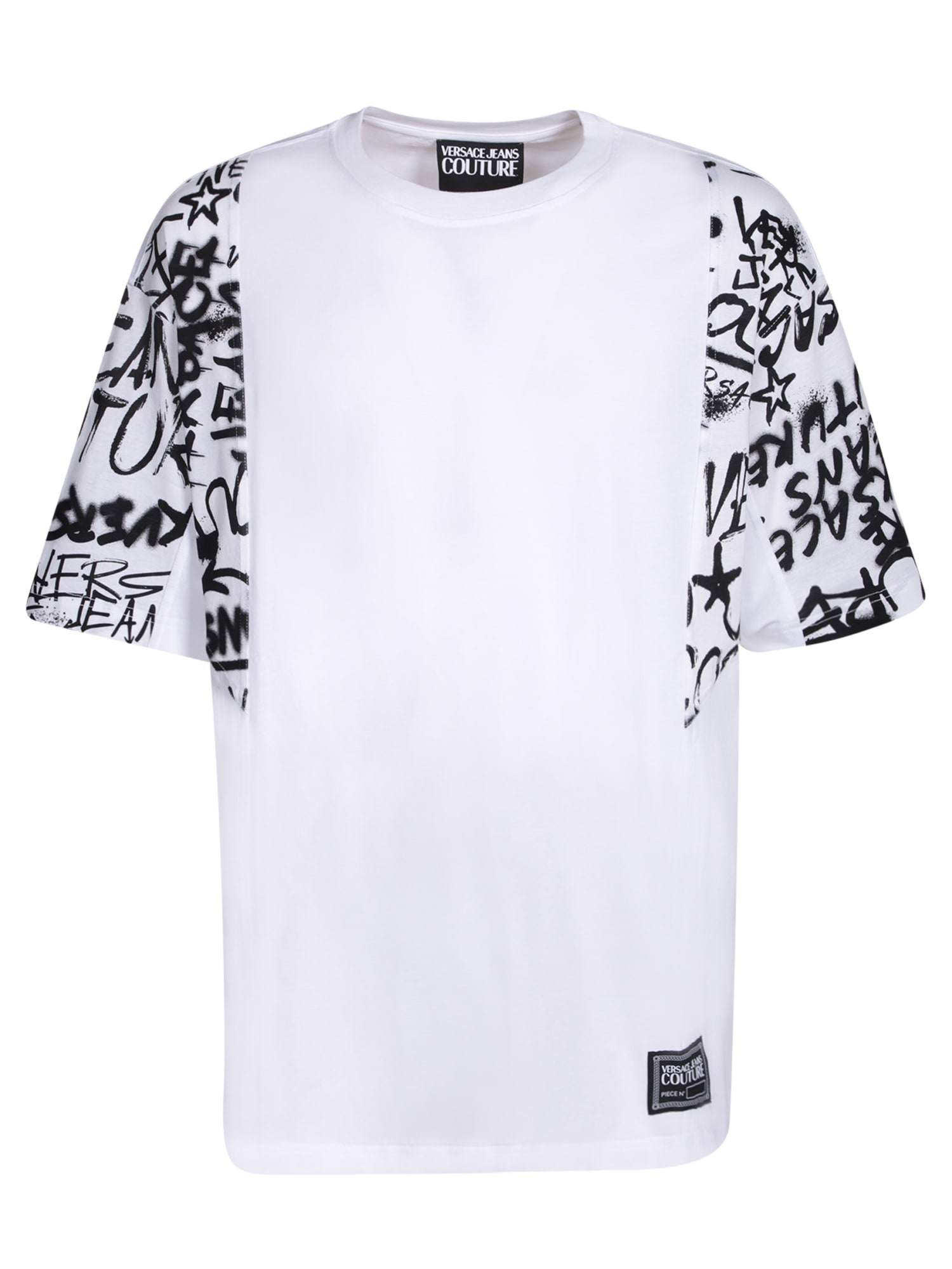 Versace Jeans Couture Graffiti Print White T-shirt By