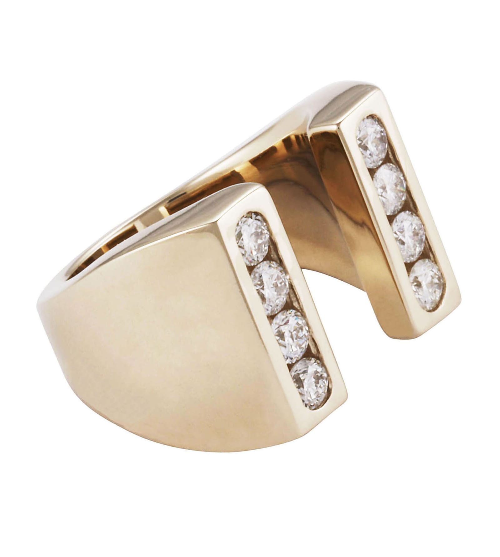 Shop Lo Spazio Jewelry Lo Spazio Diamond U Ring