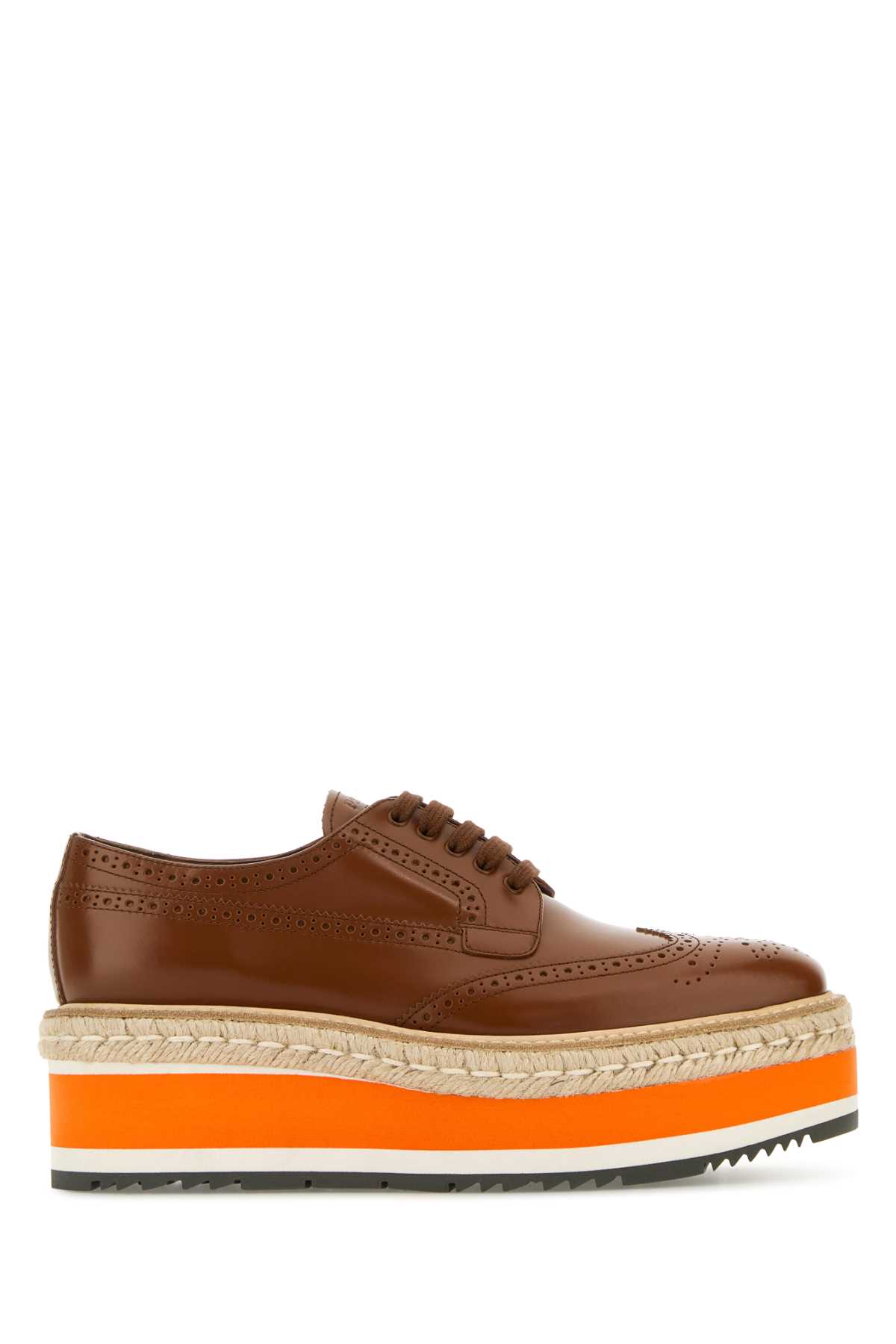 Prada Spazzolato Re-edition Platform Wingtip Loafers