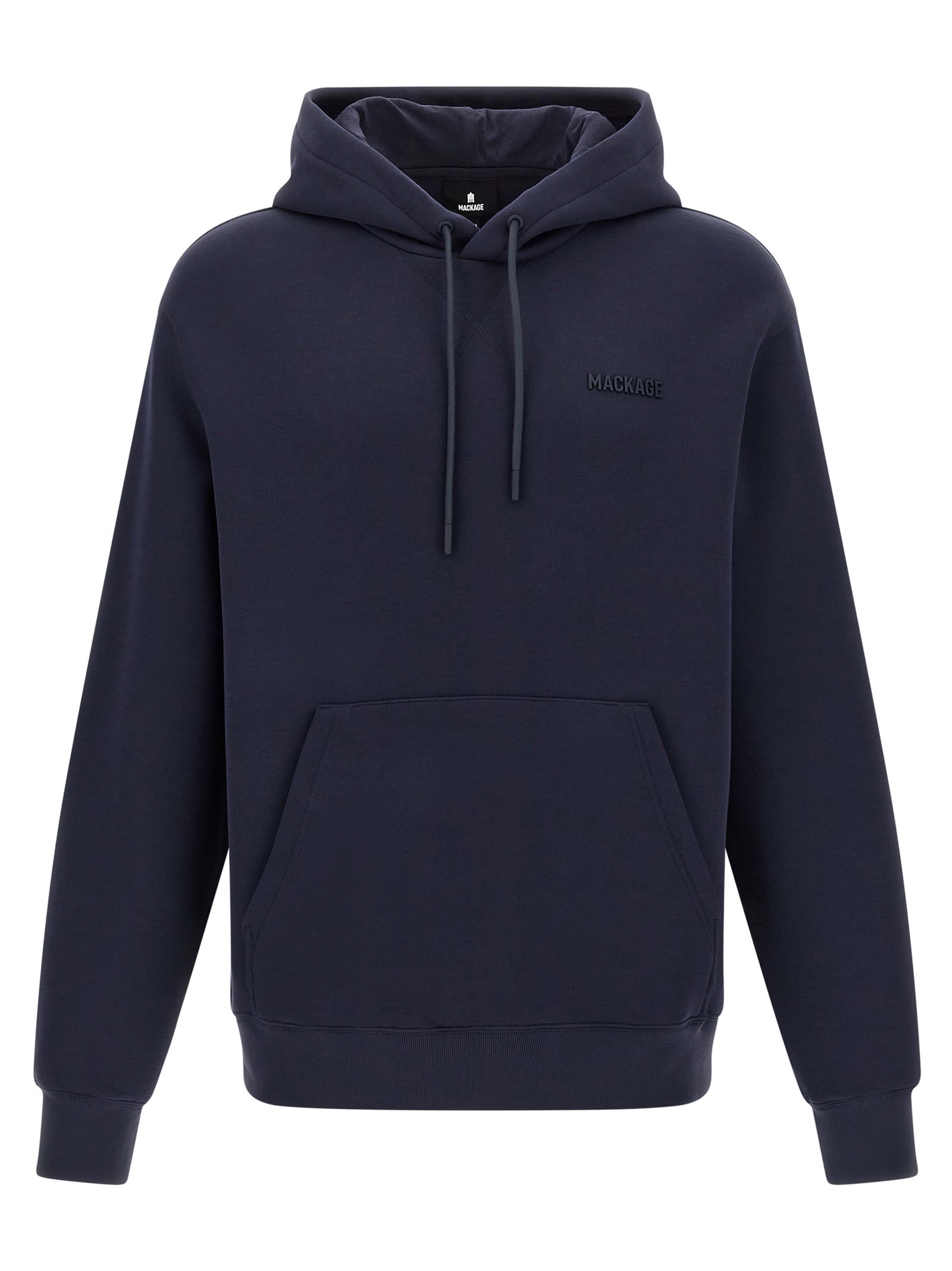 Mackage Hooded Sweatshirt With Drawstring And Pocket In Blue
