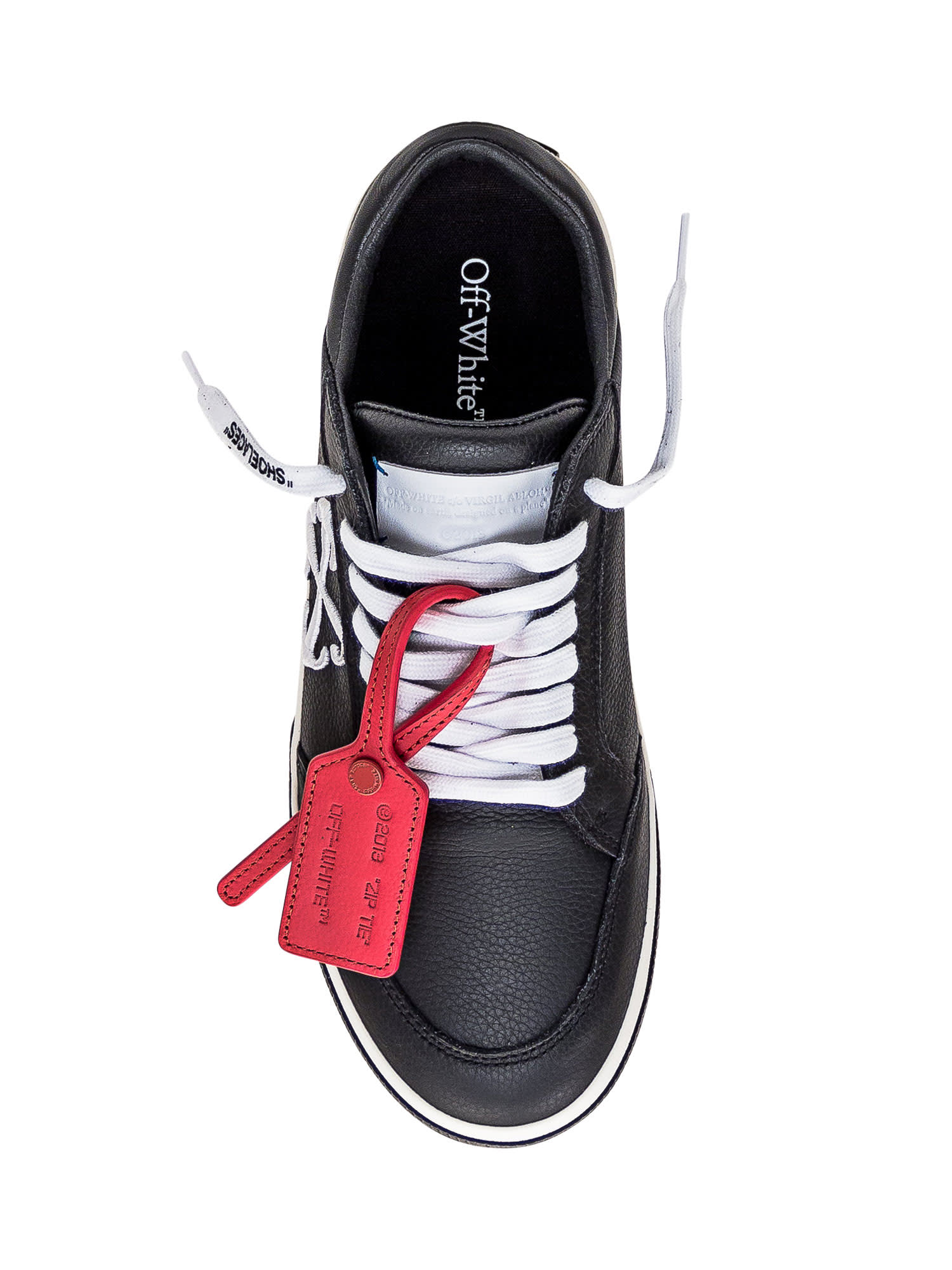 Shop Off-white New Low Vulcanized Sneaker In Black White