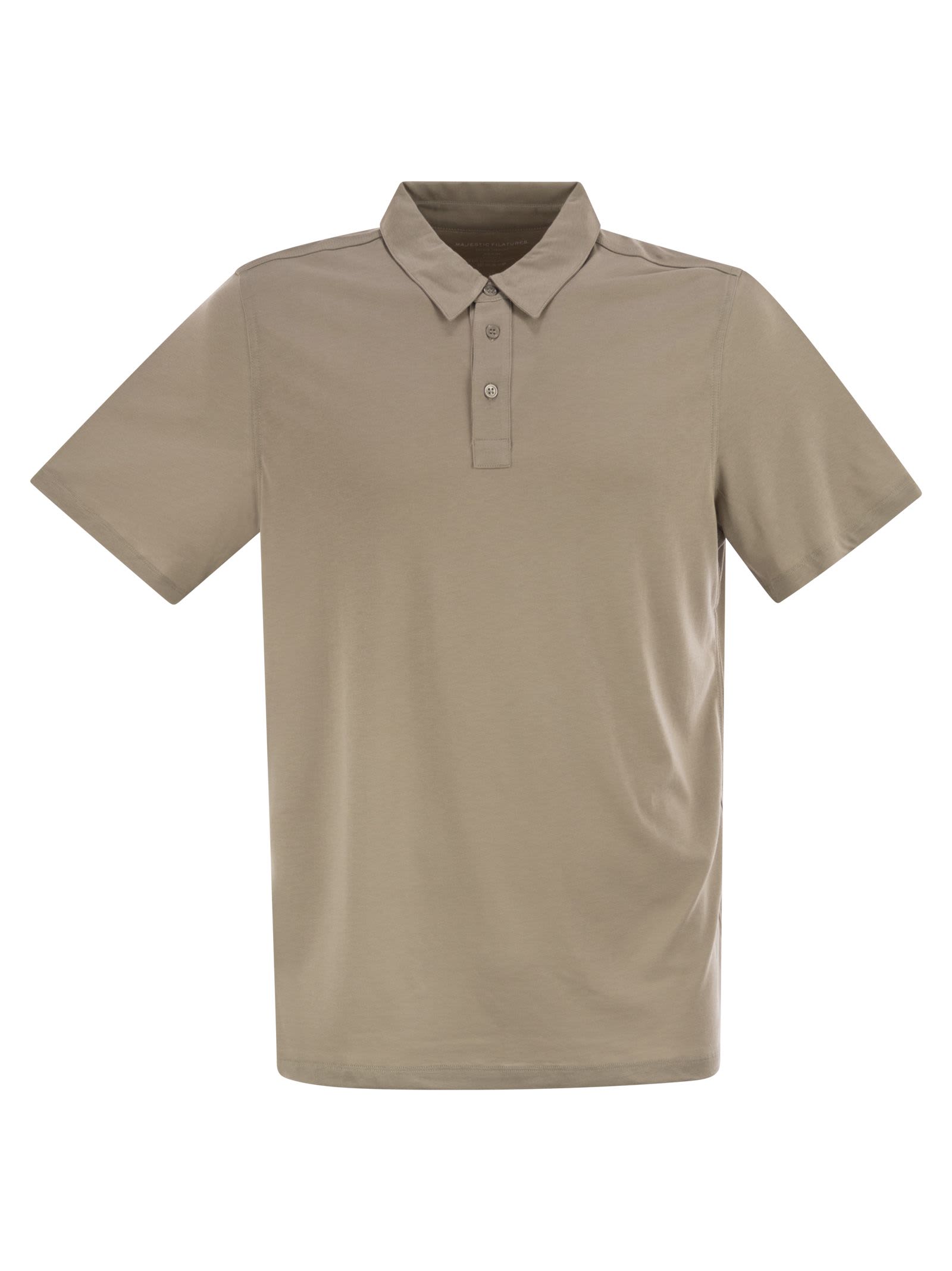 Cotton And Lyocell Polo Shirt