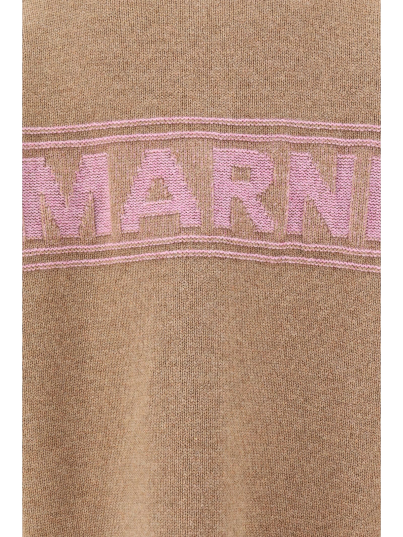 Shop Marni Cardigan In Earth Of Siena