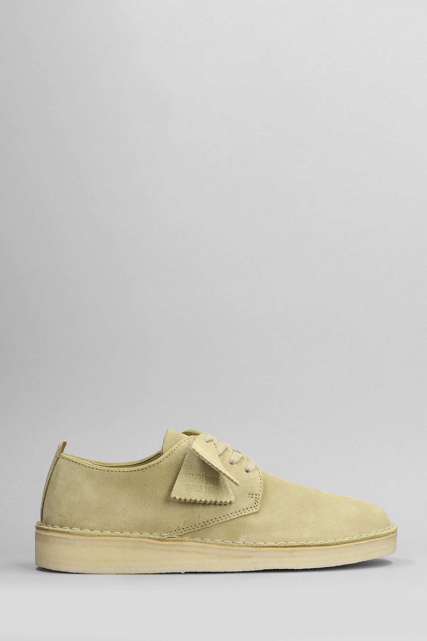 Coal London Lace Up Shoes In Khaki Suede