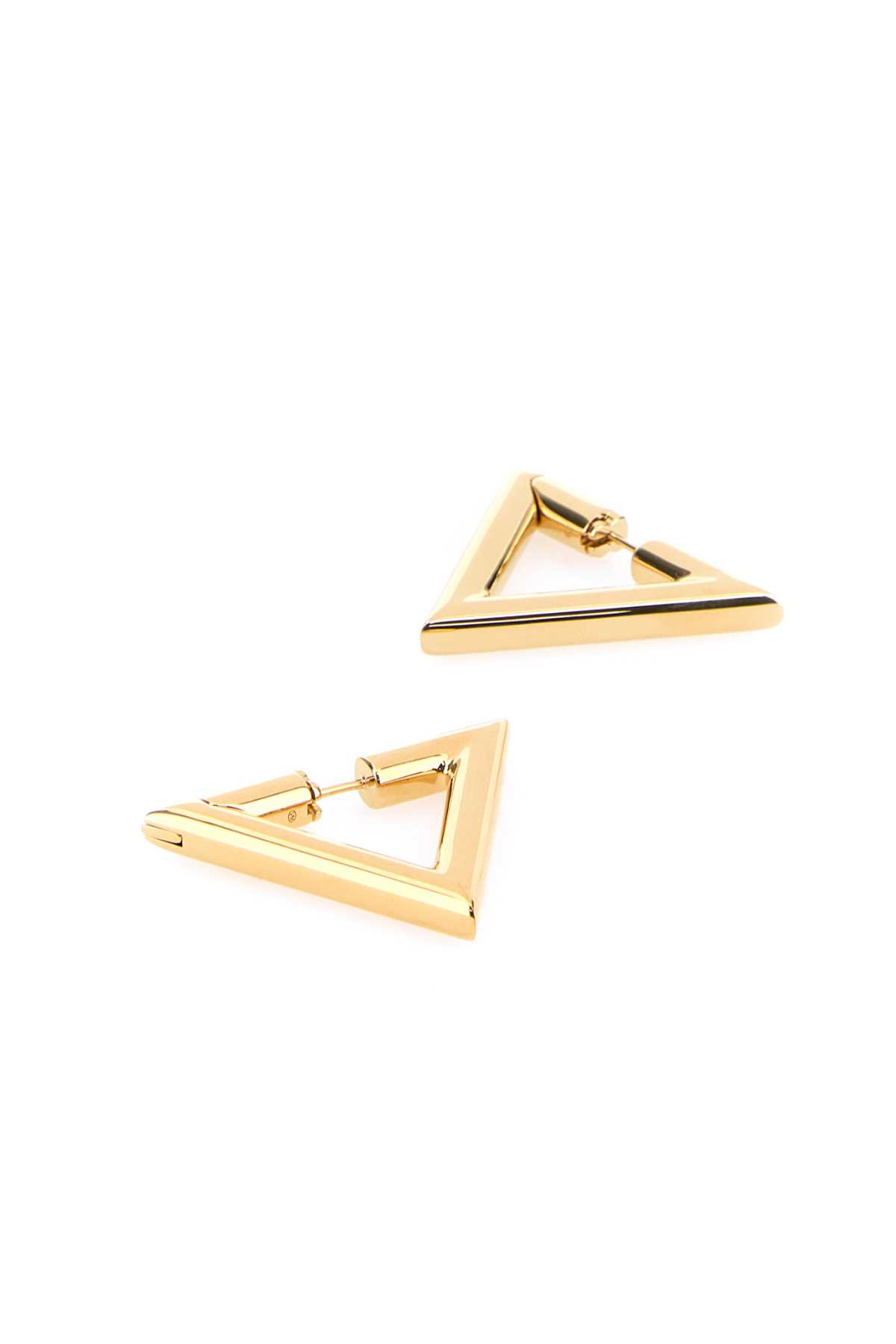 Shop Valentino Gold Metal V Detail Earrings In Oro18