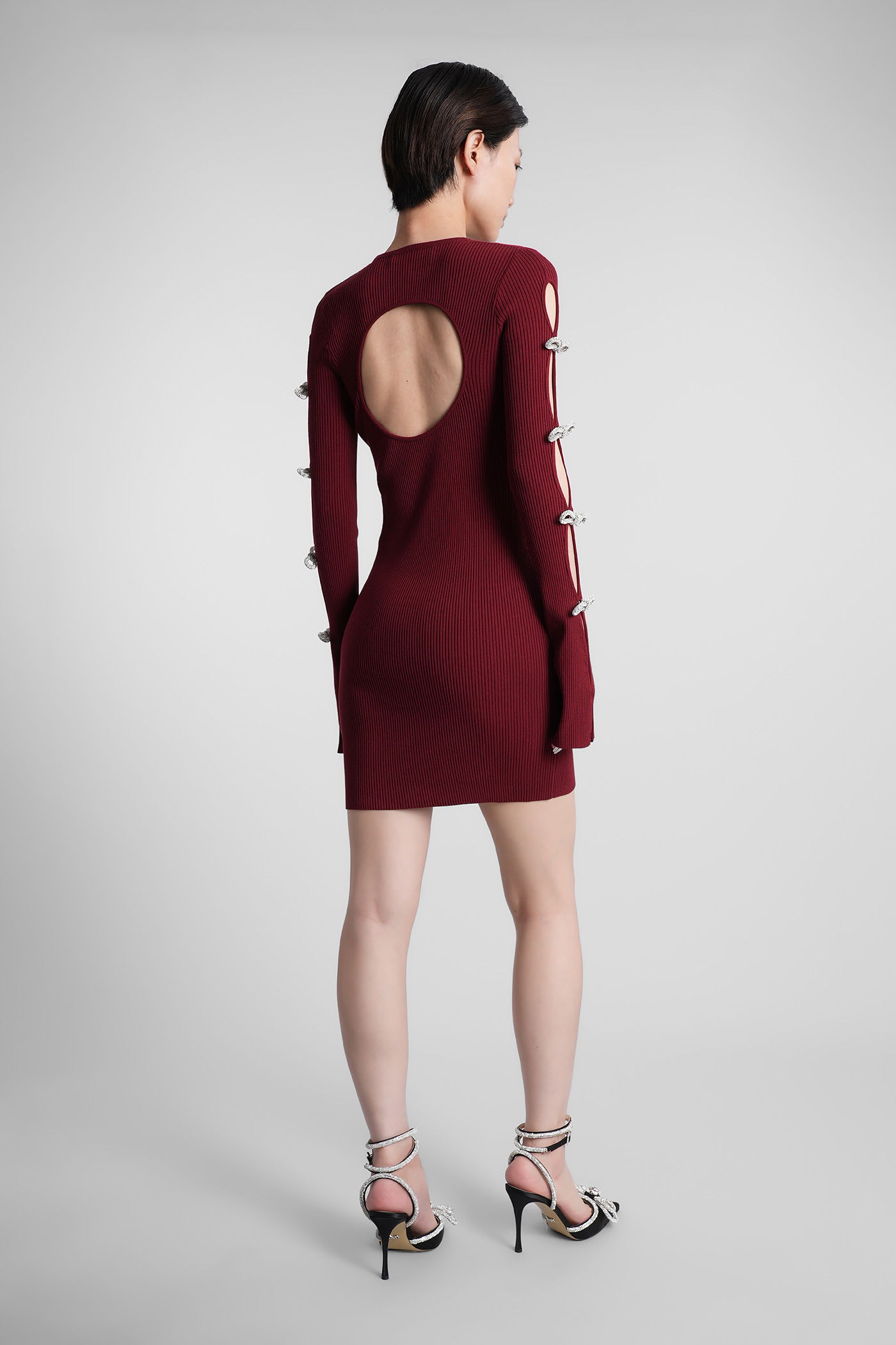 Mach & Mach In Bordeaux Viscose In Burgundy