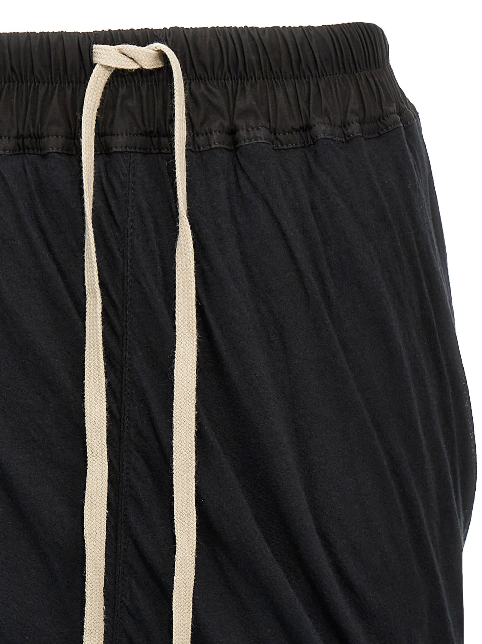 Rick Owens Dbl Long Boxers Bermuda And Short Black In Black