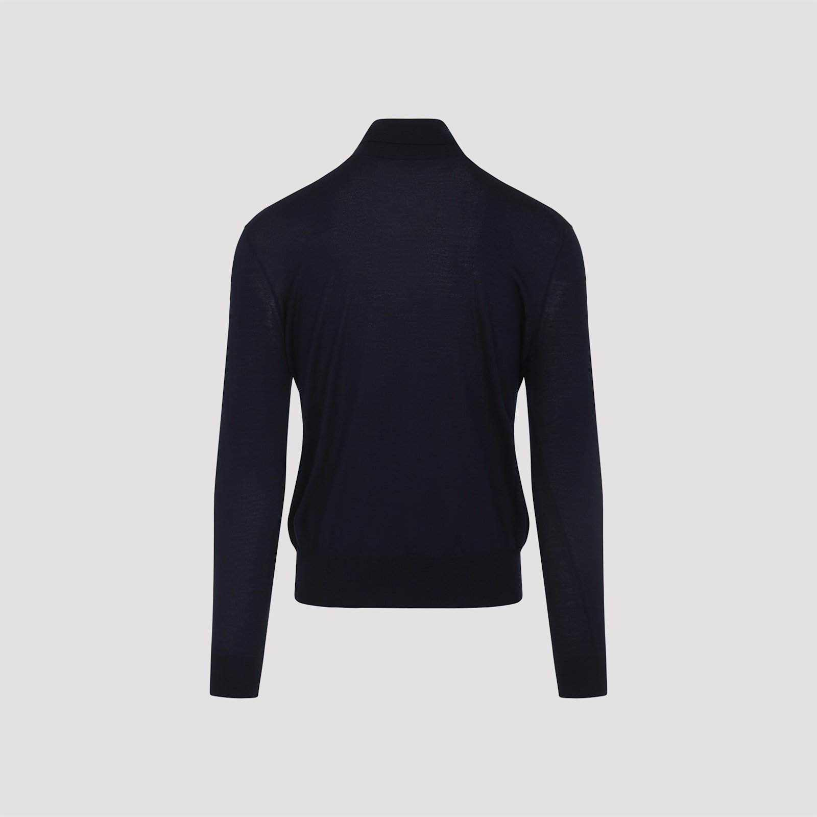 Saint Laurent Wool And Cashmere Turtleneck Pullover In Blue