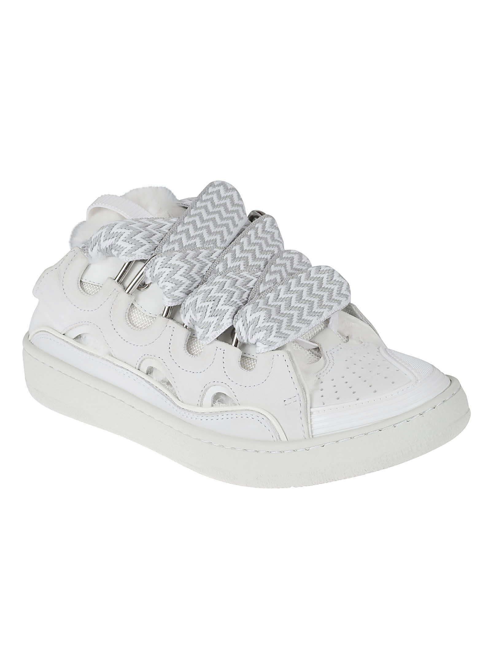 Lanvin Curb Mules In White