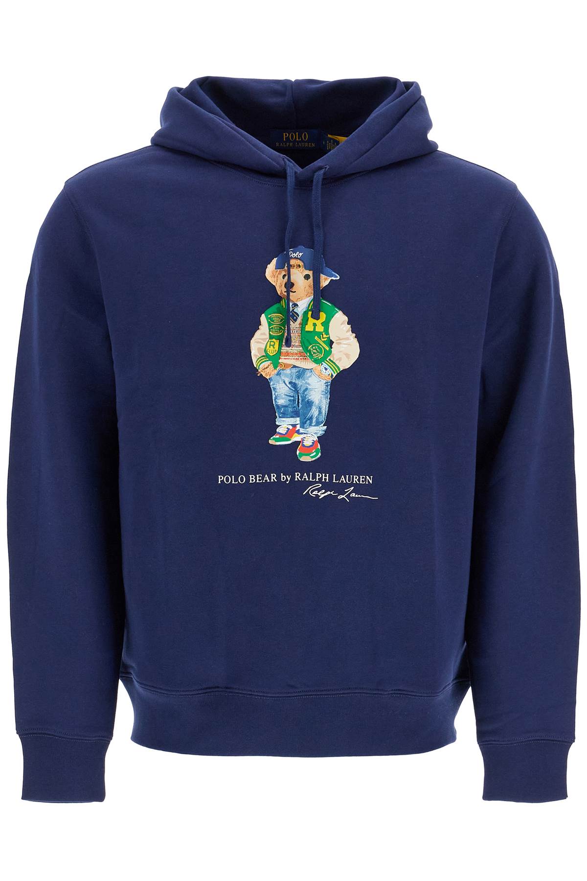 Shop Polo Ralph Lauren Polo Bear Hooded Sweatshirt In F24 Newport Navy Vrsy Bear (blue)