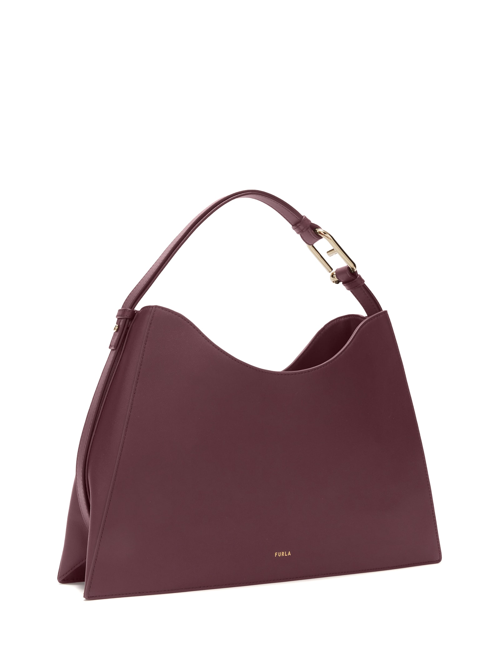 FURLA NUVOLA L CHIANTI LEATHER SHOULDER BAG 