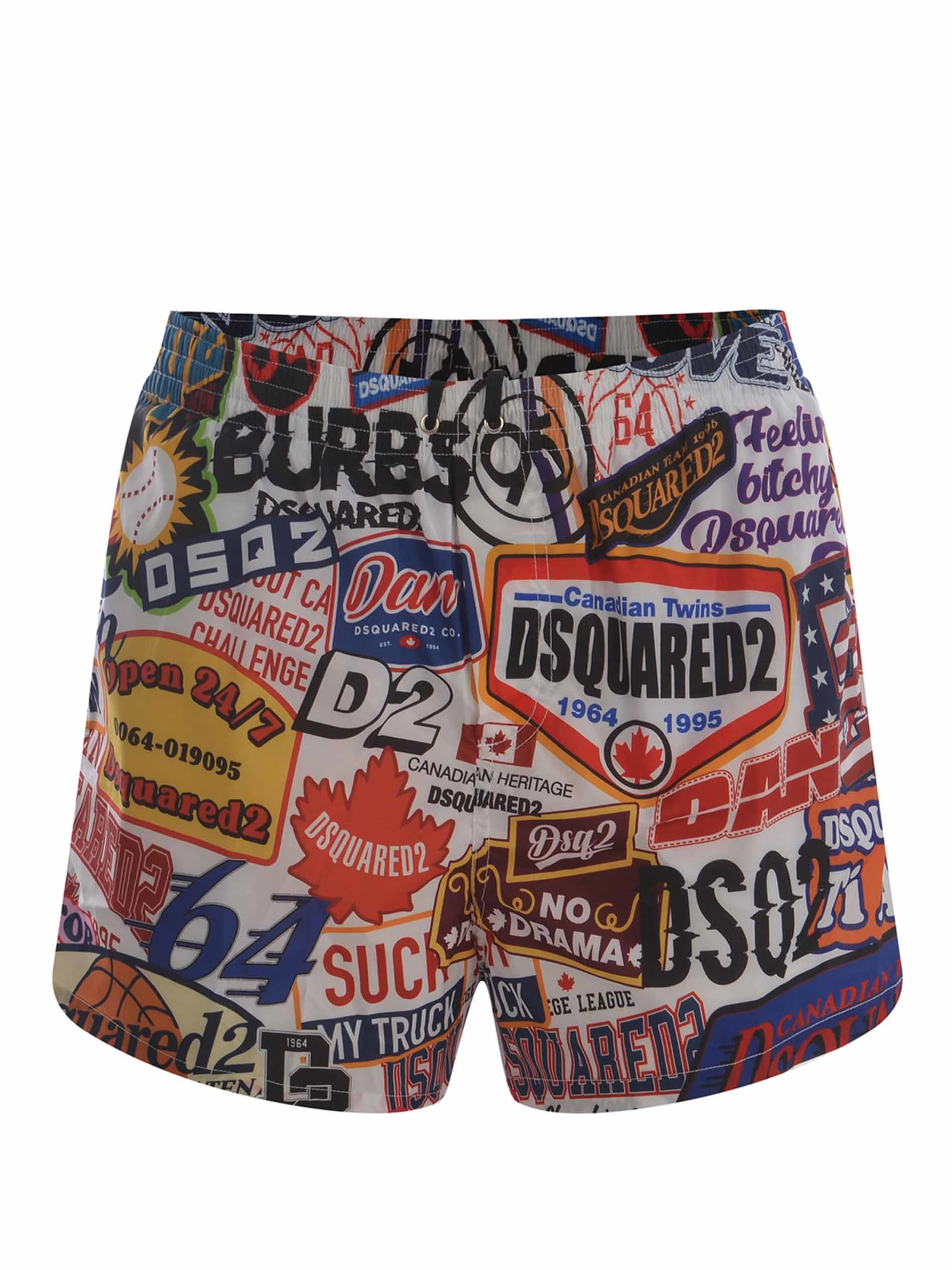 Shop Dsquared2 Swimsuit  Made Of Nylon In Multicolor