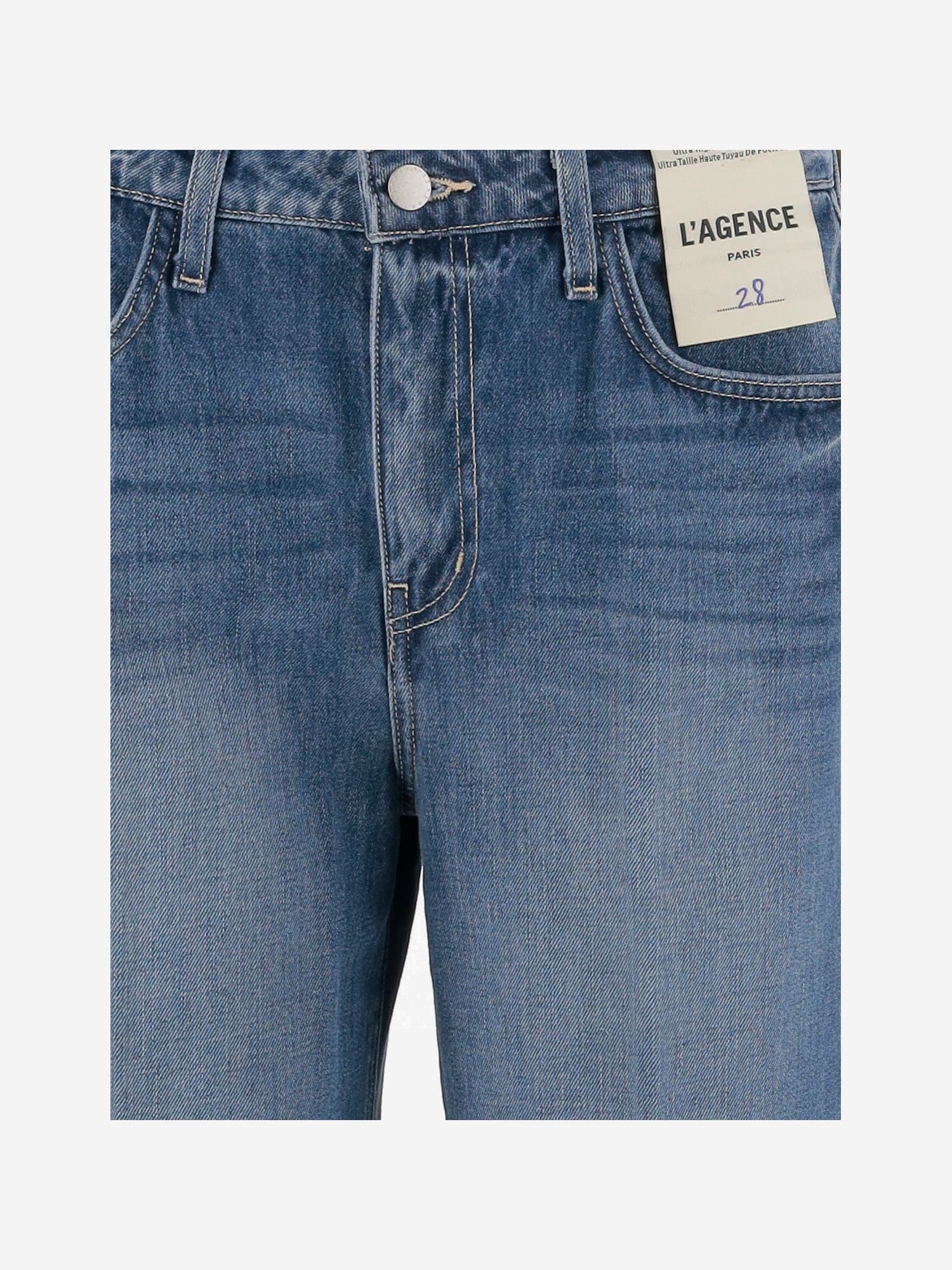 L Agence Denim Jeans With Lapels In Denim