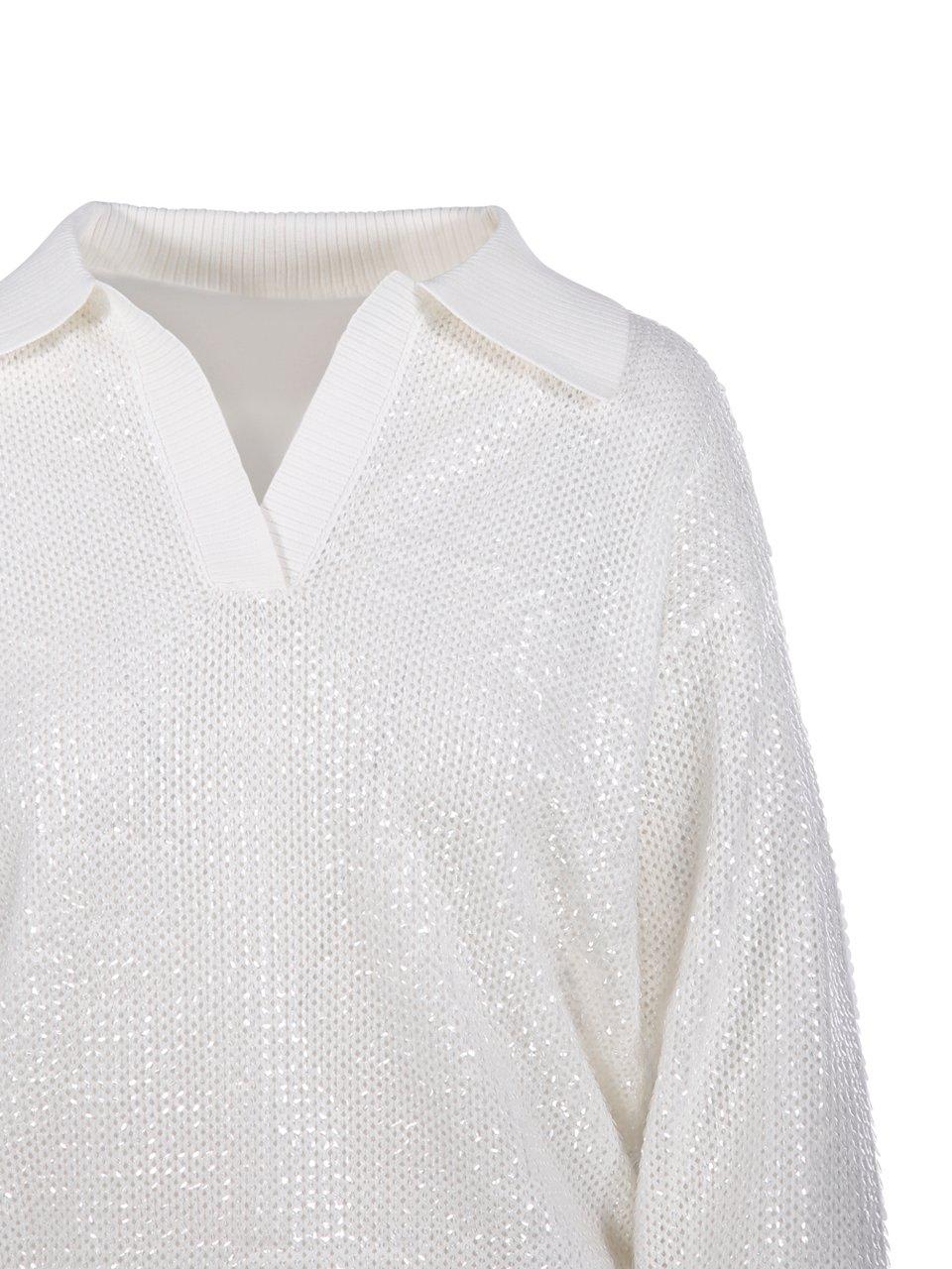 P.a.r.o.s.h Parosh Sequin Sweater In Cream