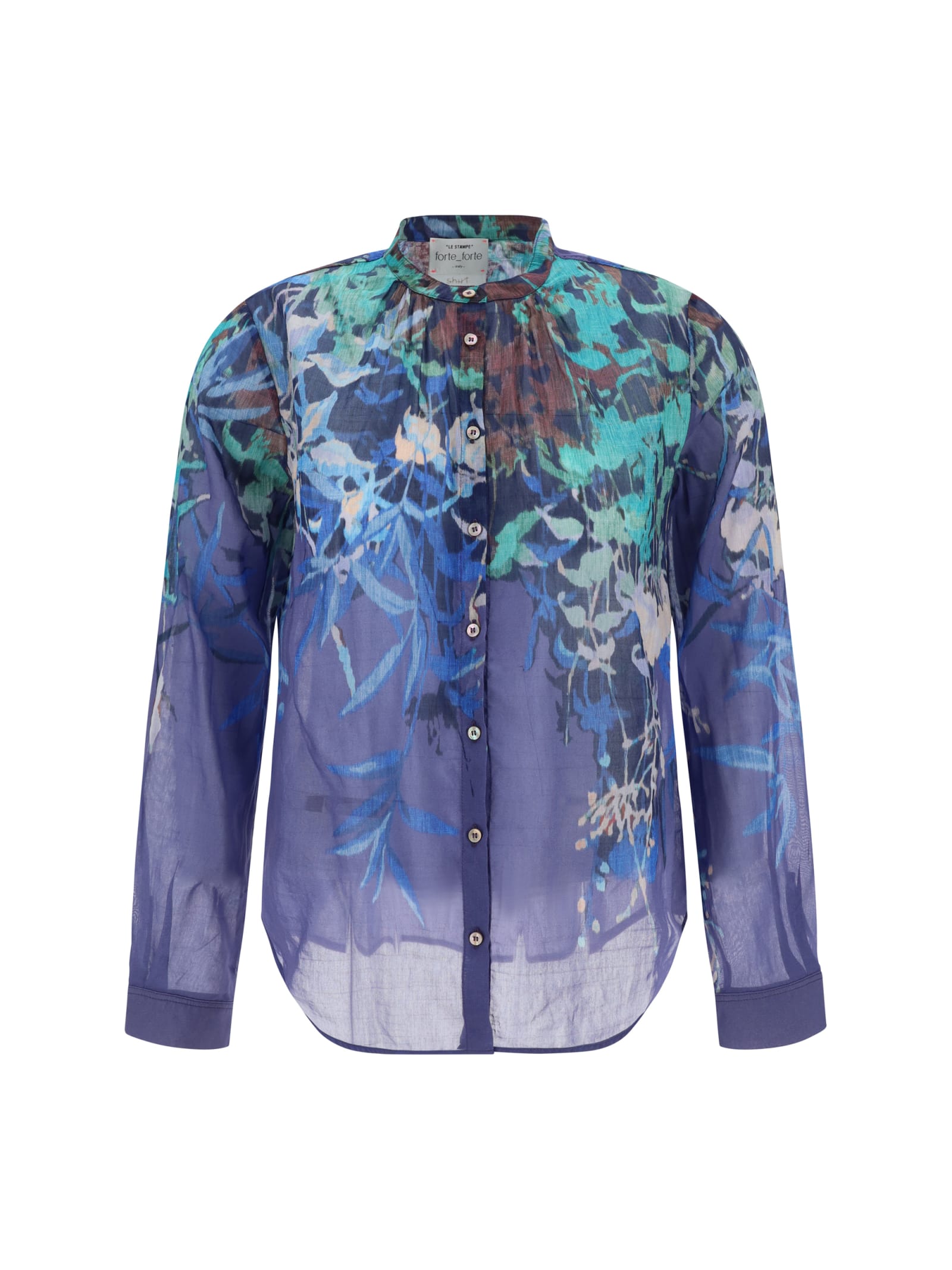 Shop Forte Forte Shirt In Clear Blue