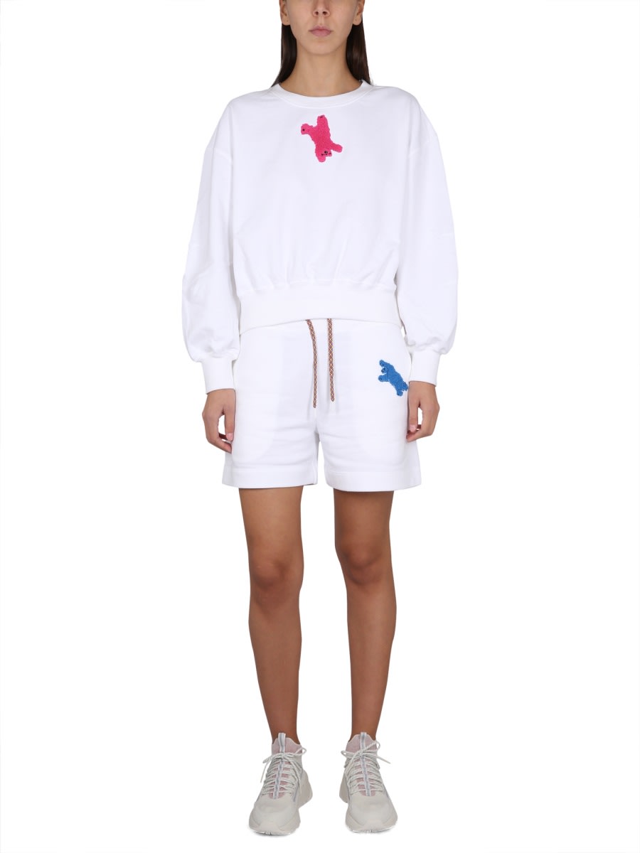 Canada Goose Muskoka Cropped Crewneck For Paola Pivi In White