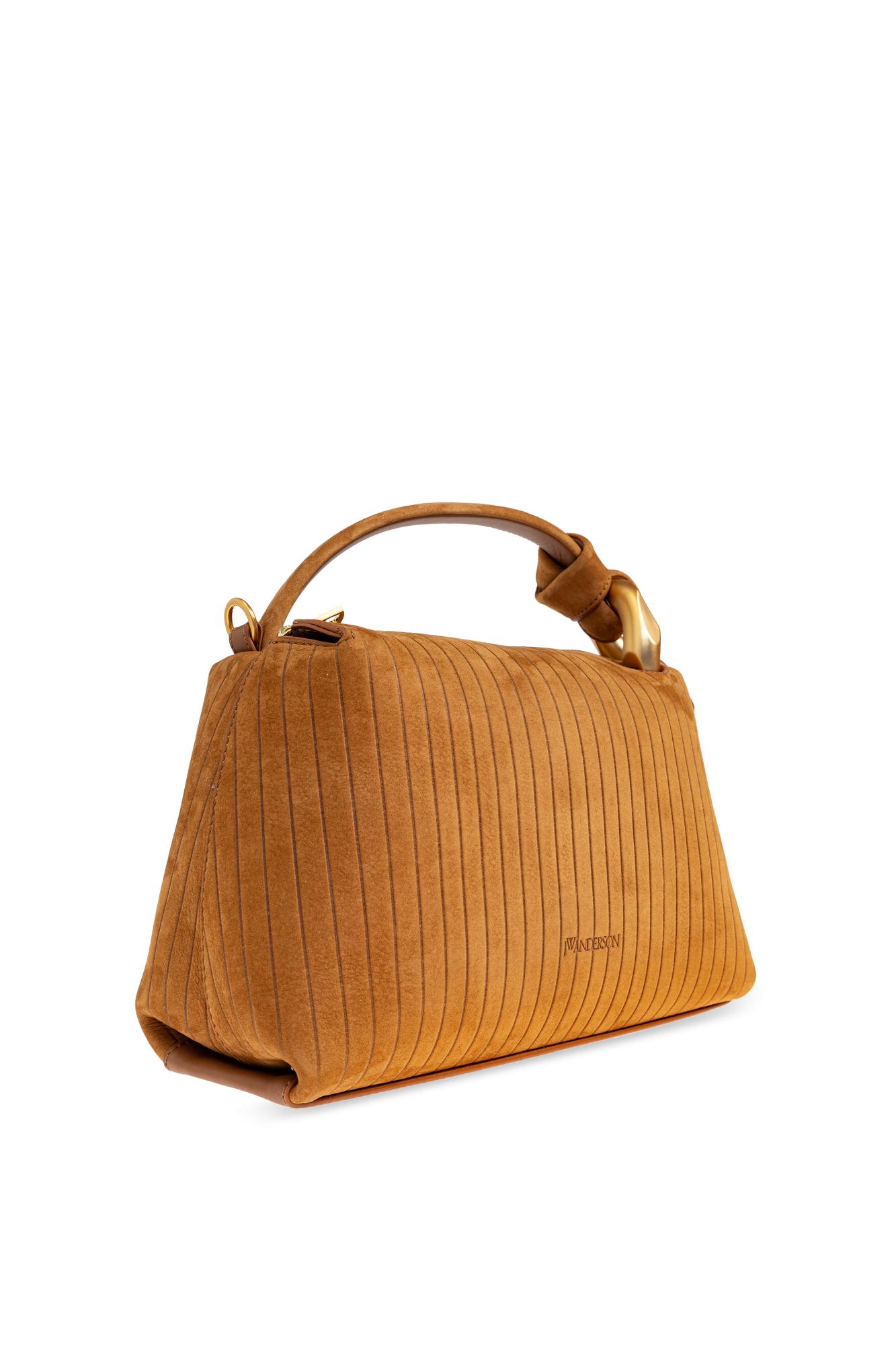 Jw Anderson Pleated Cross-body Bag Gold-tone Hardware In Brown
