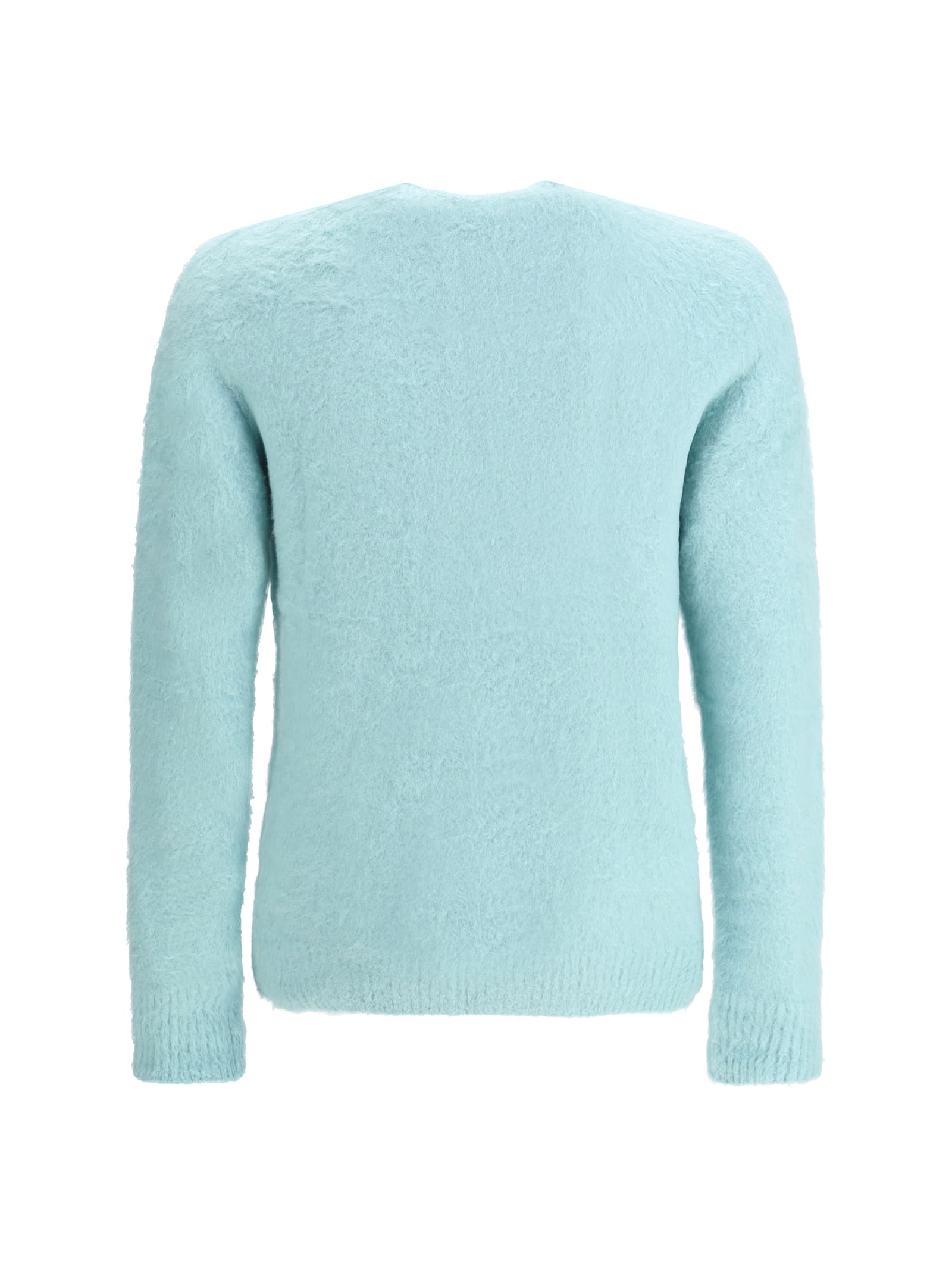 Roberto Collina Felt Effect Knitted Sweater In Blue