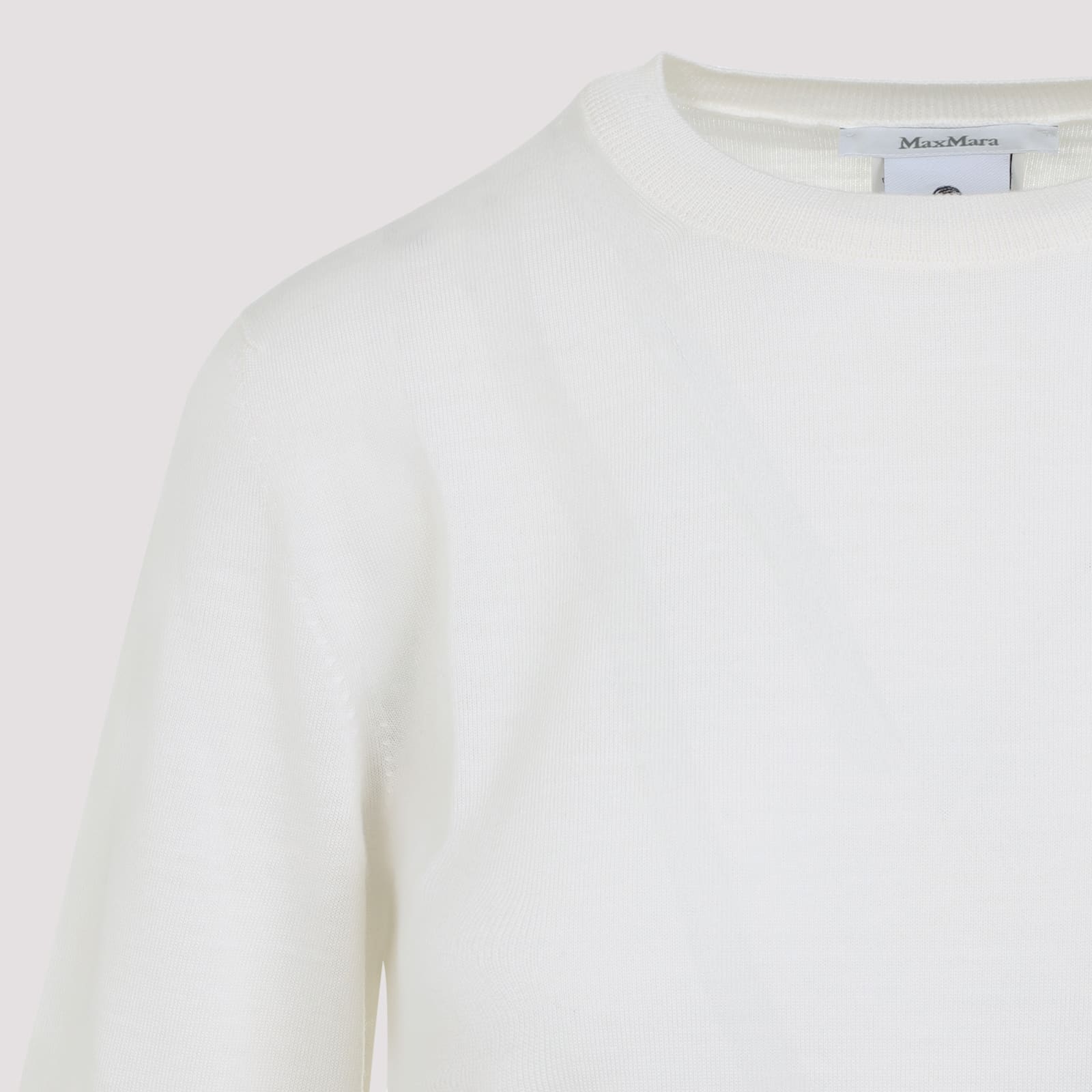 Max Mara Gerico Ss Knit T-shirt In White