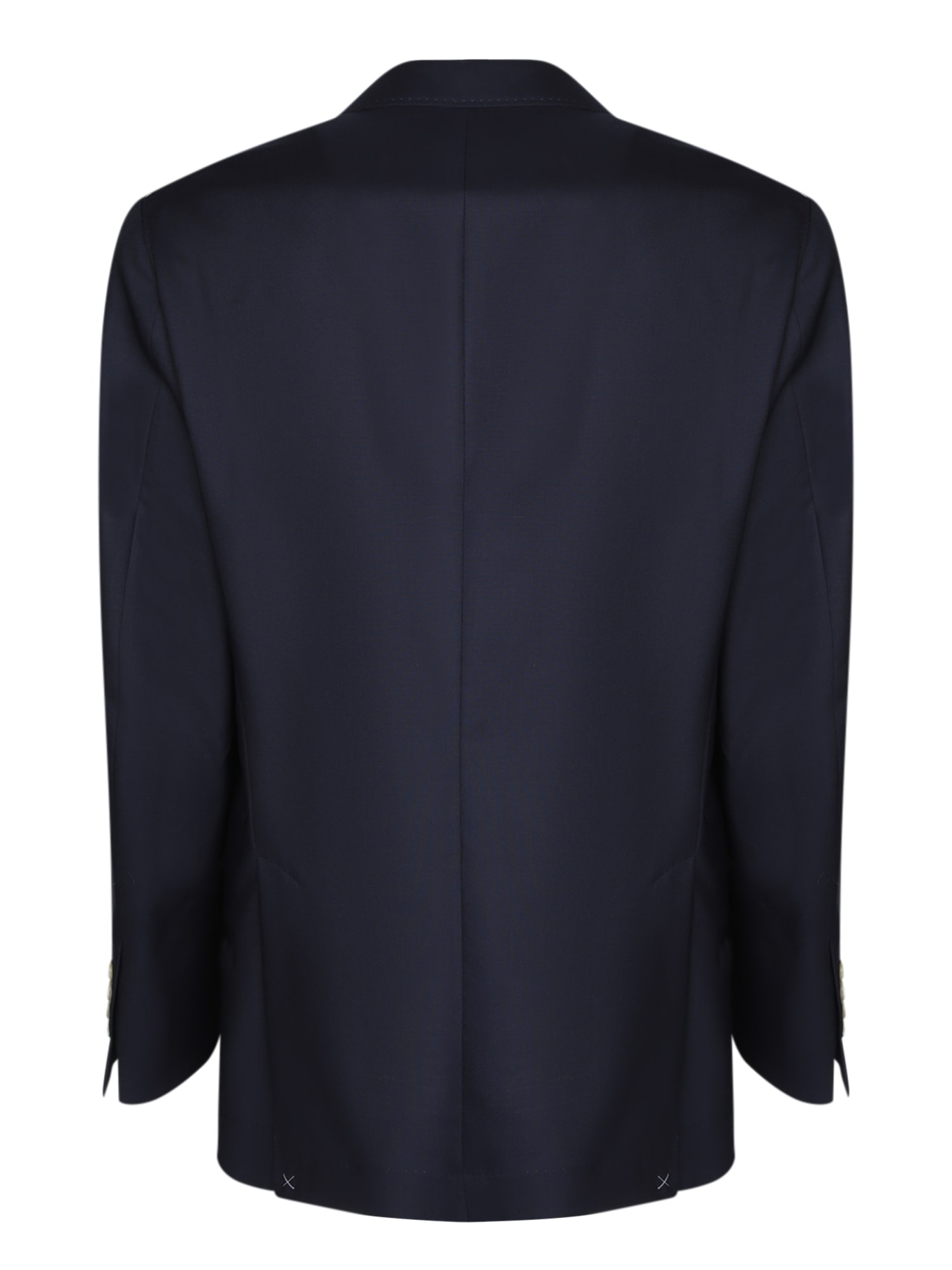 Shop Brunello Cucinelli Single-breasted Dark Blue Jacket