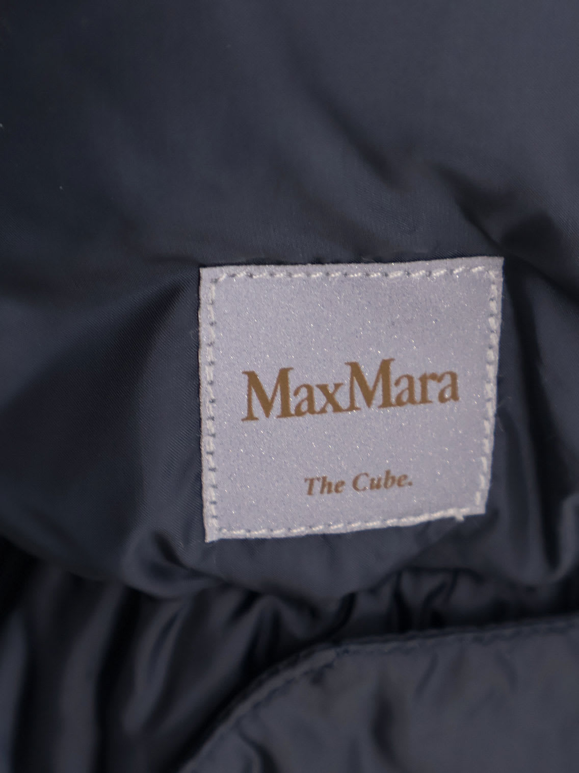 Max Mara The Cube Seia  Hooded Down Jacket In Blue