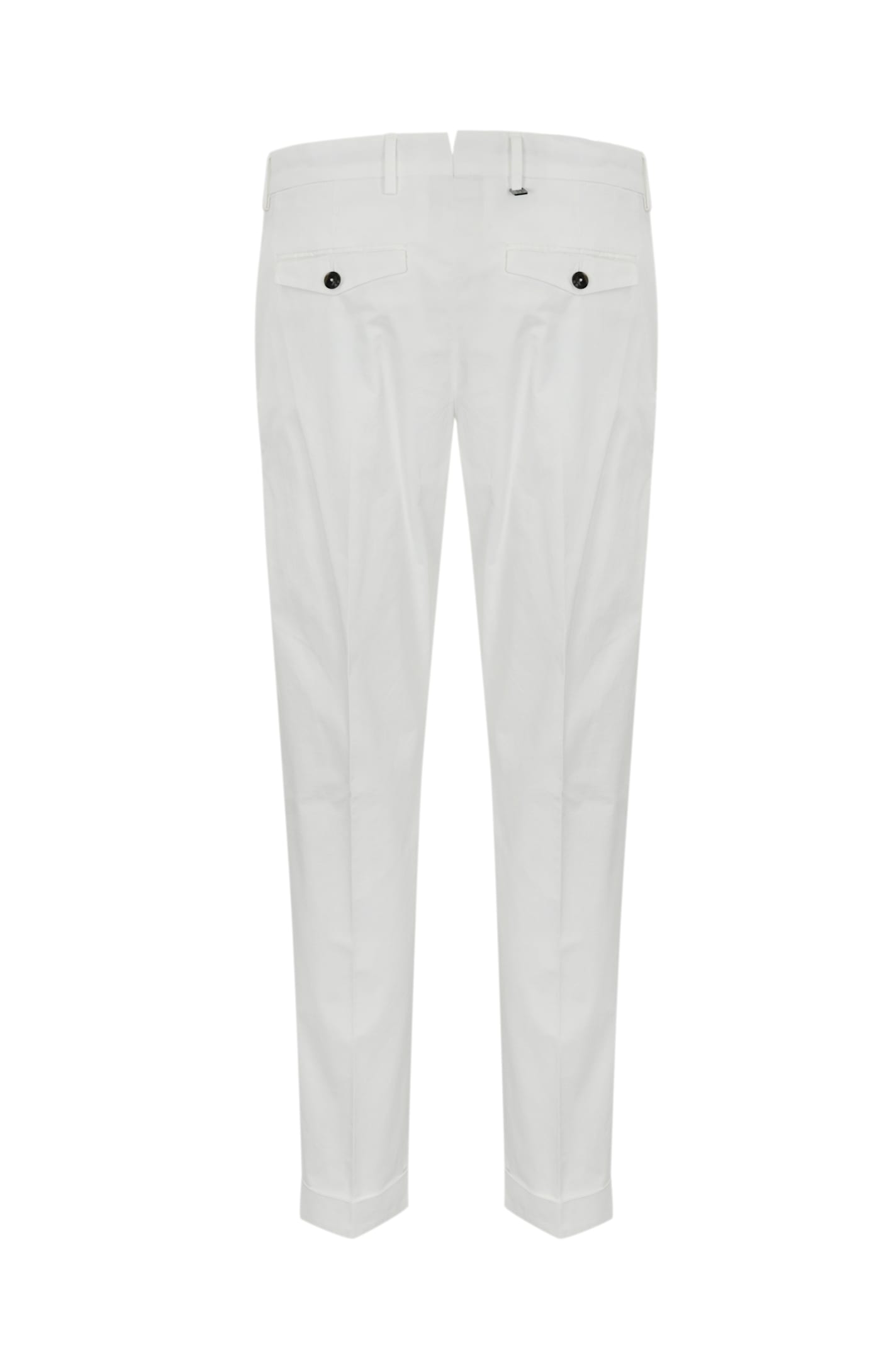 Pt Torino Rebel 1p Gabardine Trousers In Bianco