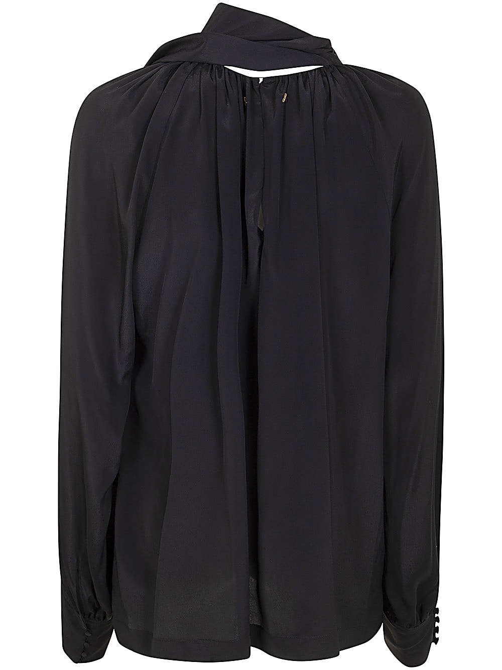 Shop Golden Goose Journey Blouse With Bow-tie In Black