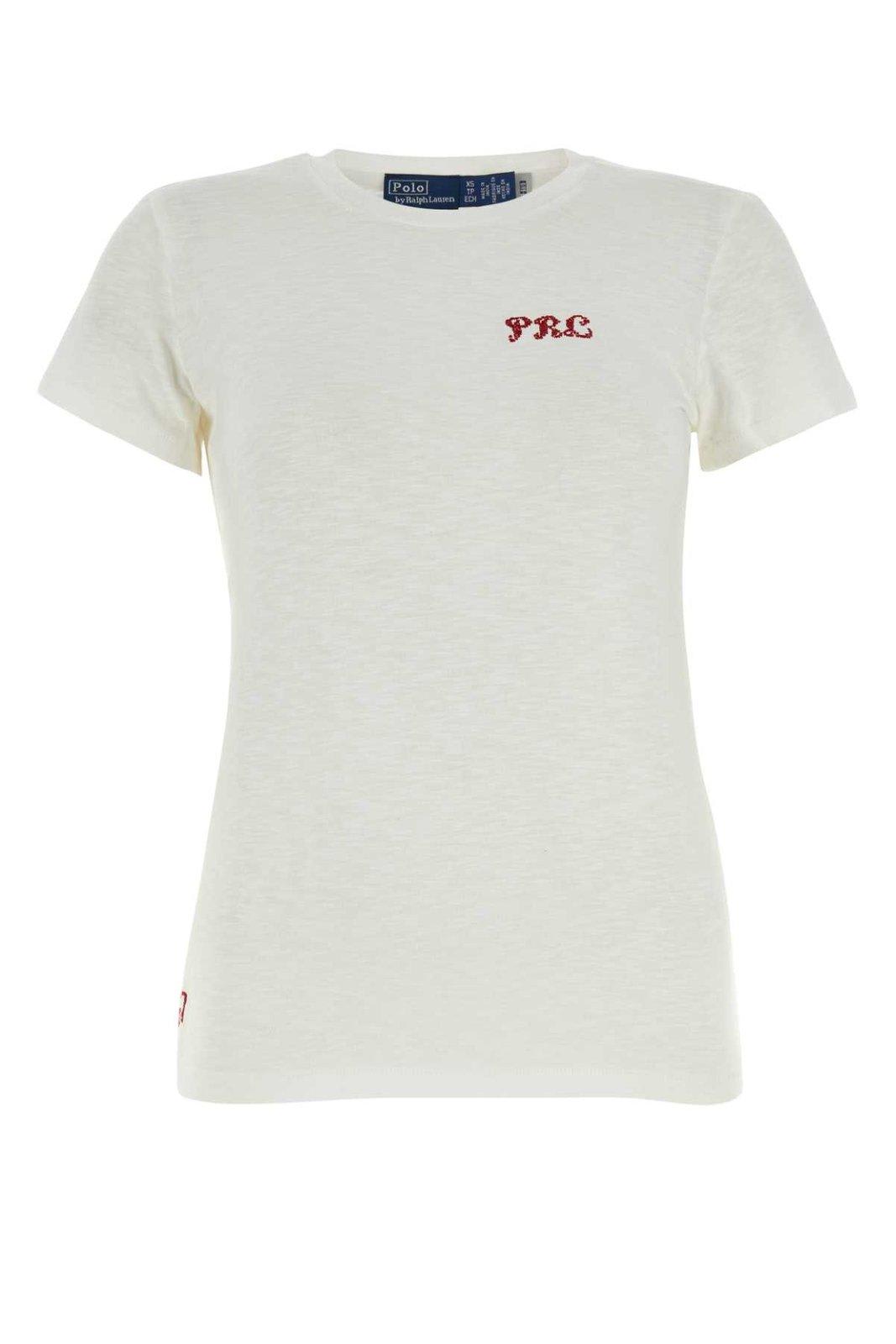 Ralph Lauren Crewneck Straight Hem T-shirt In White