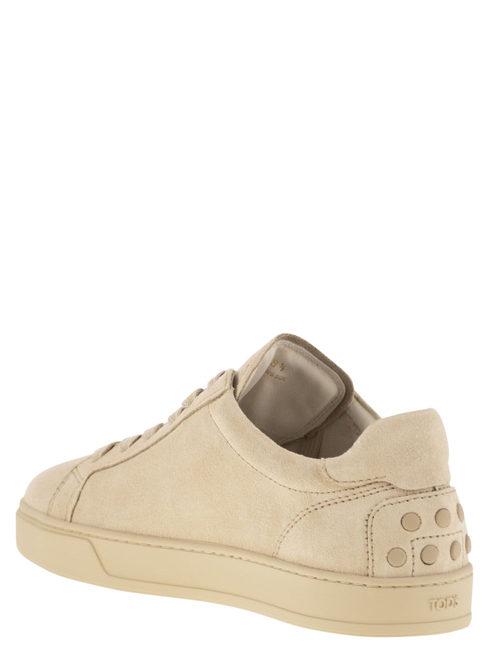 Tod's Suede Lace-up Sneakers In Neutral