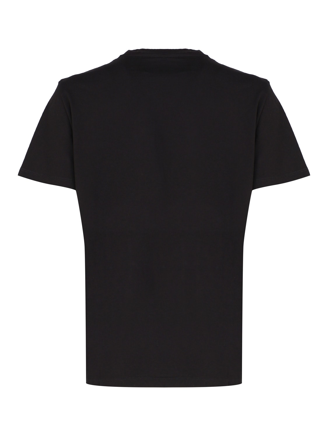 Golden Goose Cotton T-shirt With Iconic Frontal Star In Black