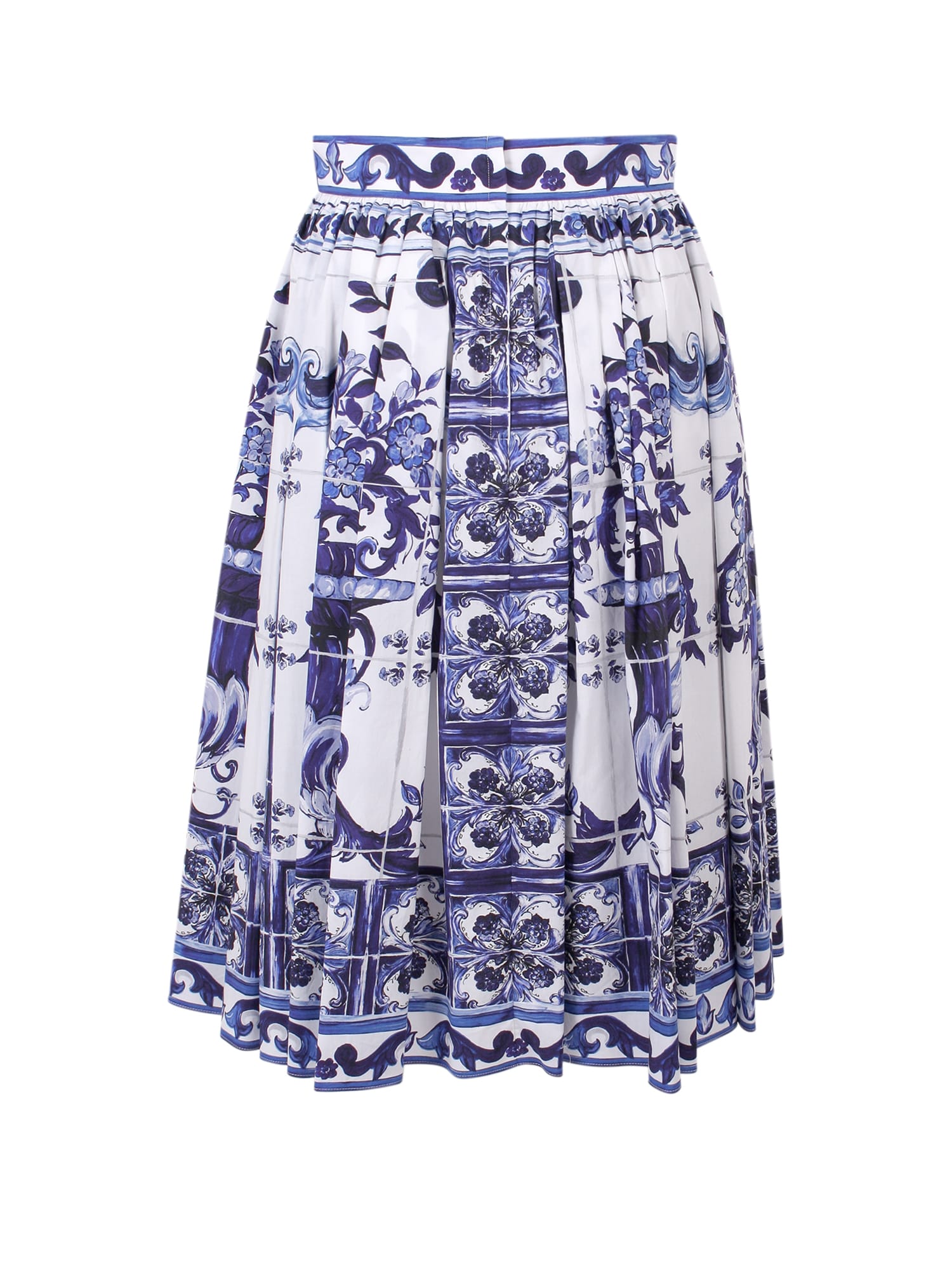 Shop Dolce & Gabbana Skirt In Tn Maiolica Blu