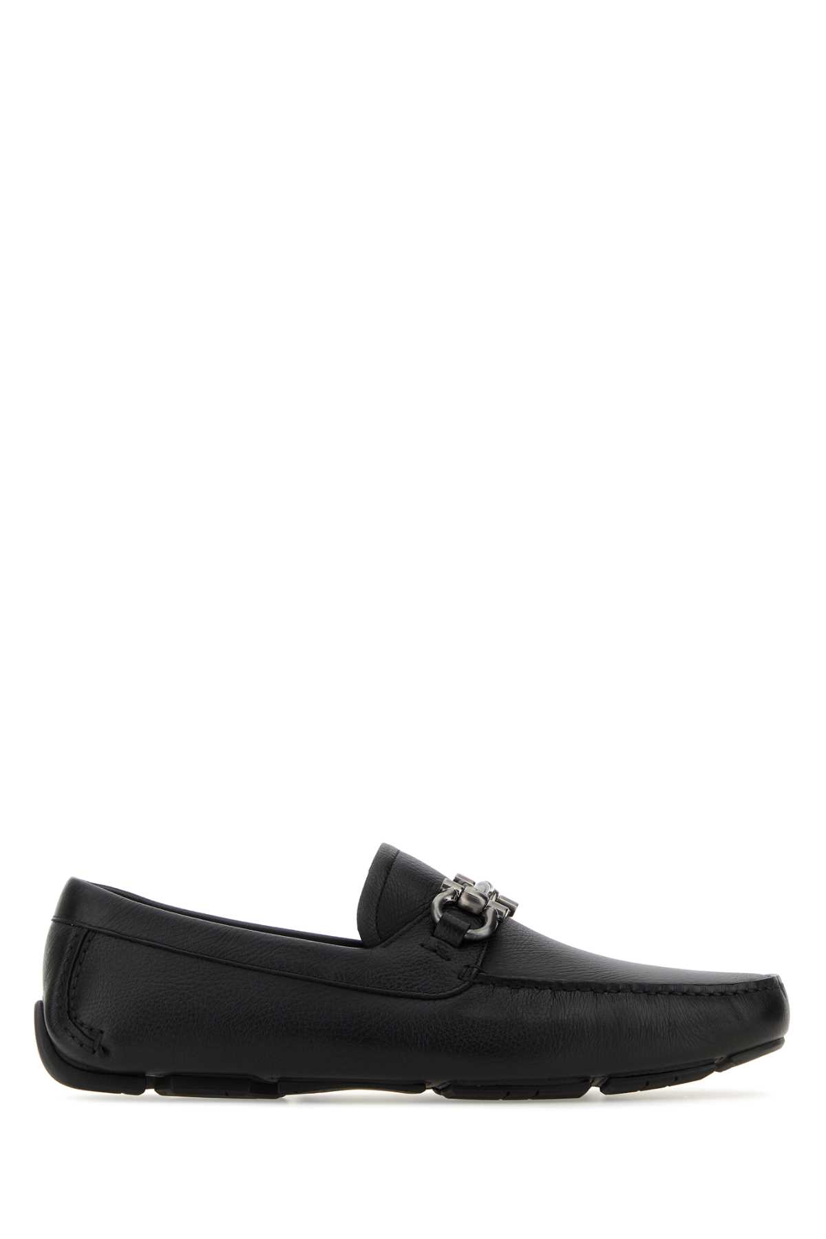 Ferragamo Black Leather Parigi New Loafers