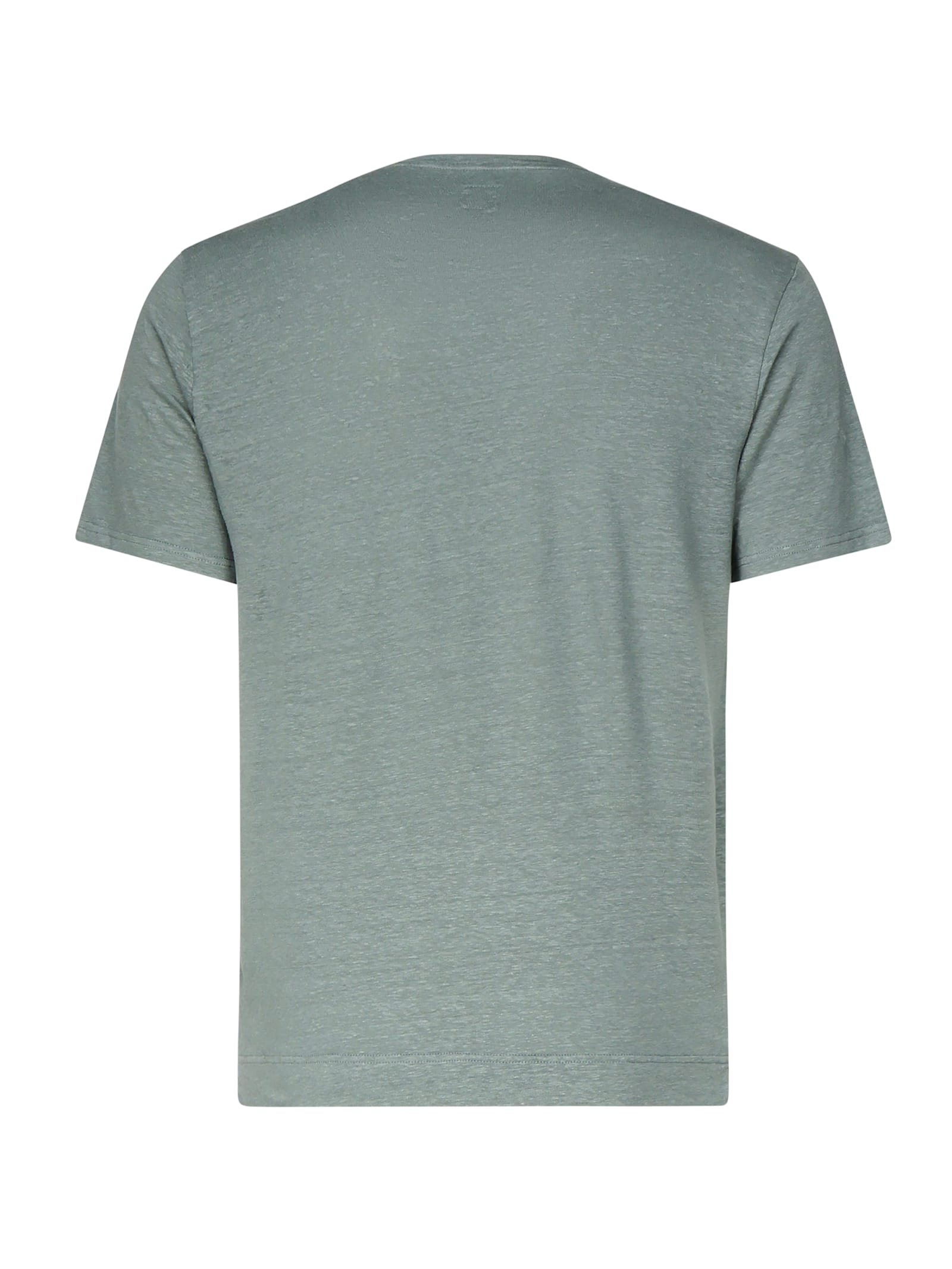 Fedeli Short Sleeve Linen T-shirt In Gray