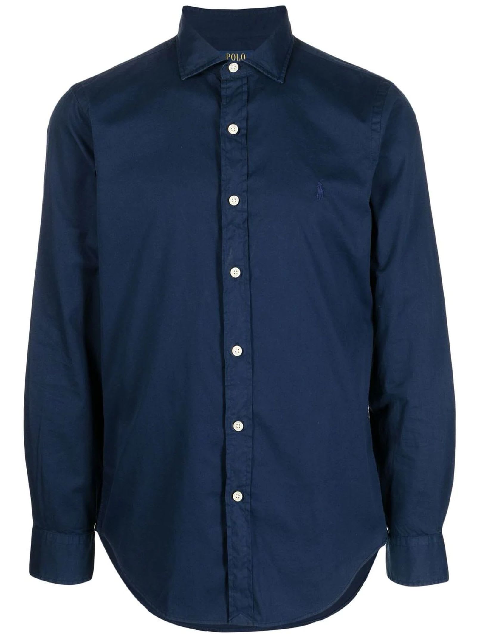 Ralph Lauren Navy Blue Linen Shirt