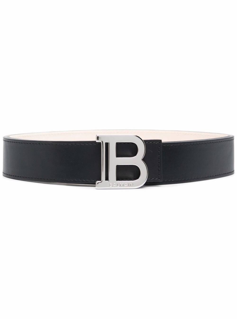 Balmain Mans B-belt Black Leather Belt