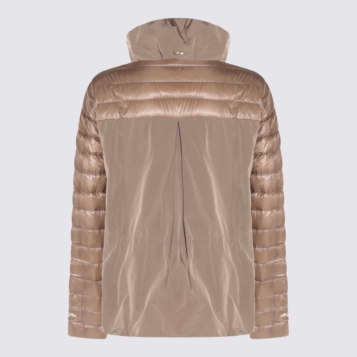 Herno Padded Jackets With Hood And Elastic Cuffs In Brown