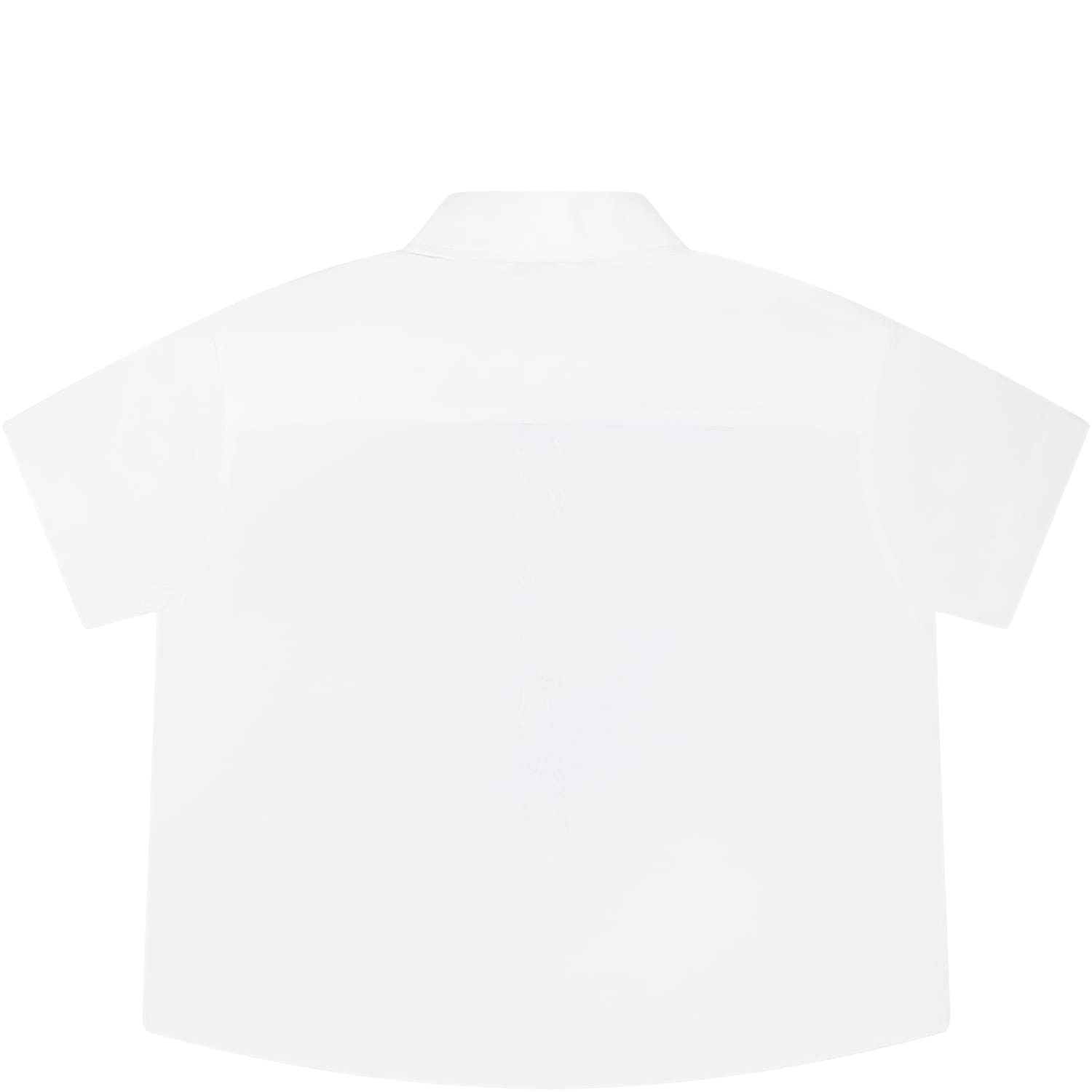 Shop Burberry White Shirt For Baby Boy With Print