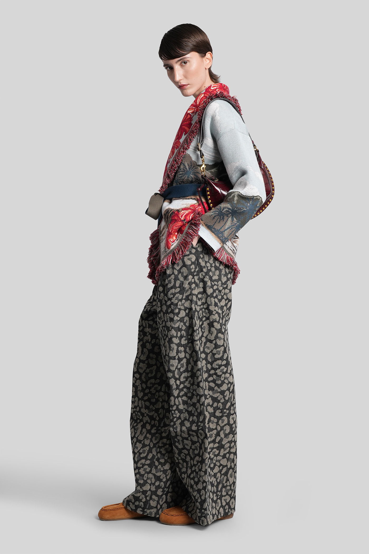 Alanui Pants In Grey Wool In Gray