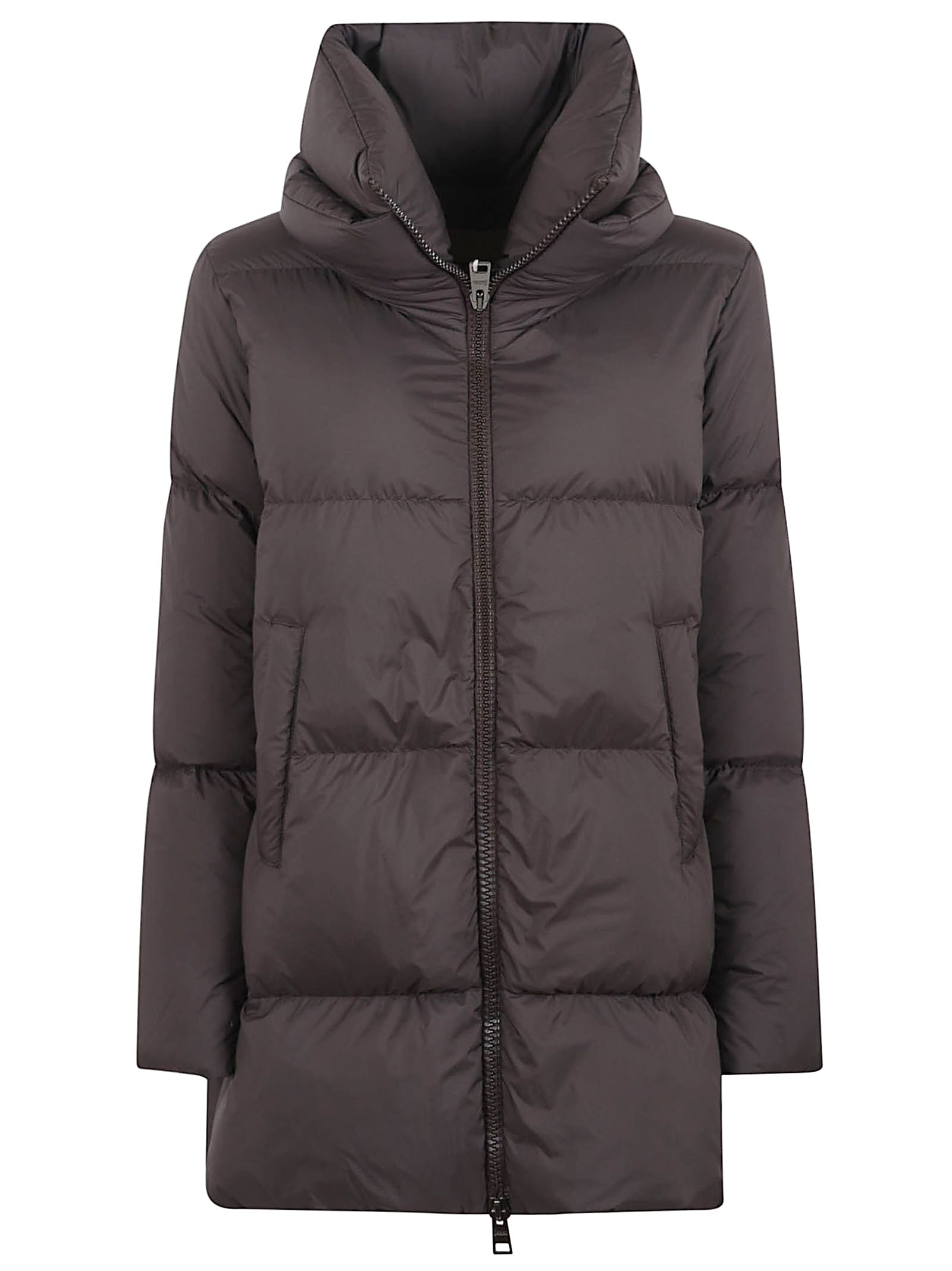 Herno A-shape Relaxed Down Jacket In Brown