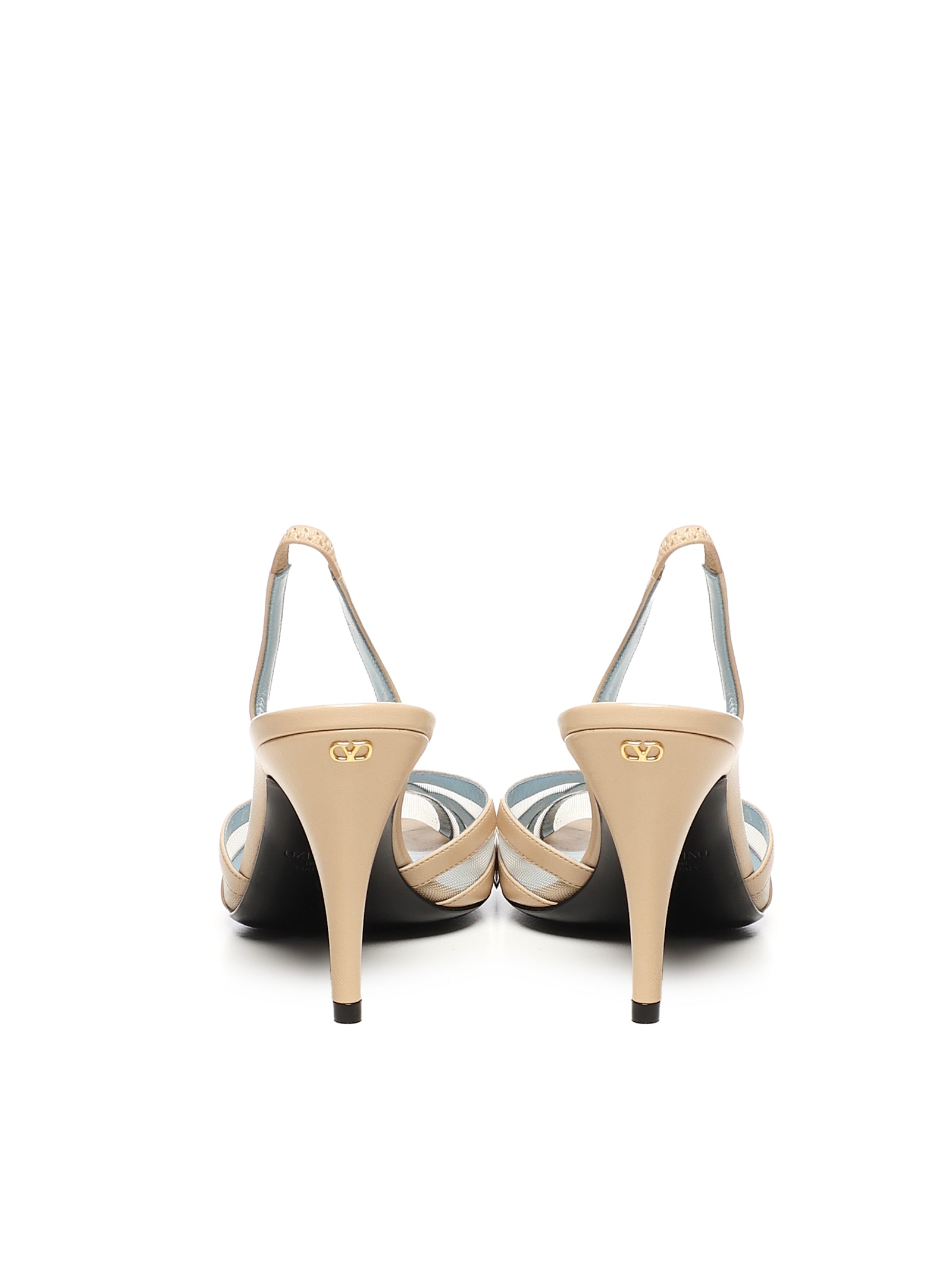 Shop Valentino Impudance Slingback In Goatskin And Mesh