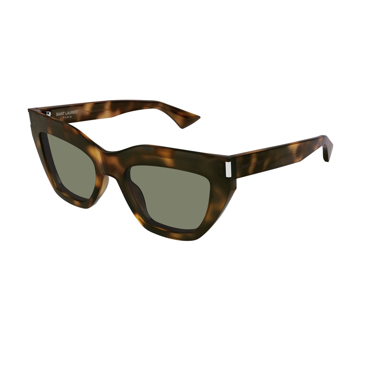 Saint Laurent Sl 759 Linea Corner Angle 003 Havana Green Sunglasses