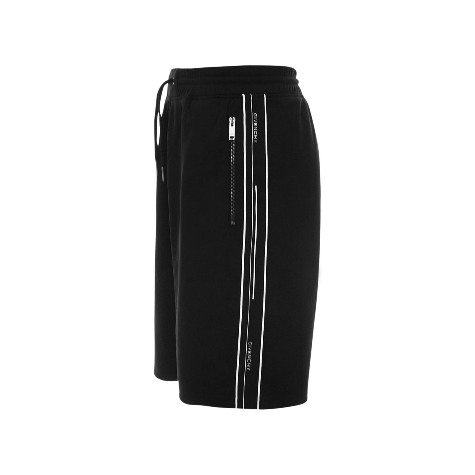 Shop Givenchy Cotton Logo Shorts In Black