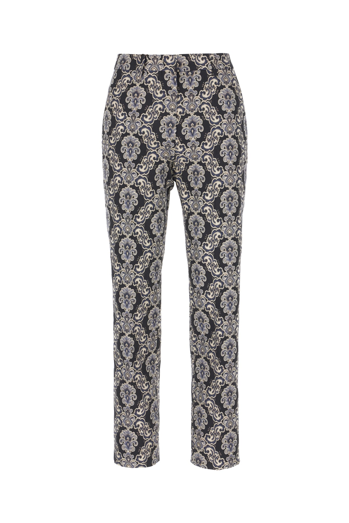 Etro Embroidered Polyester Blend Pants In Multi