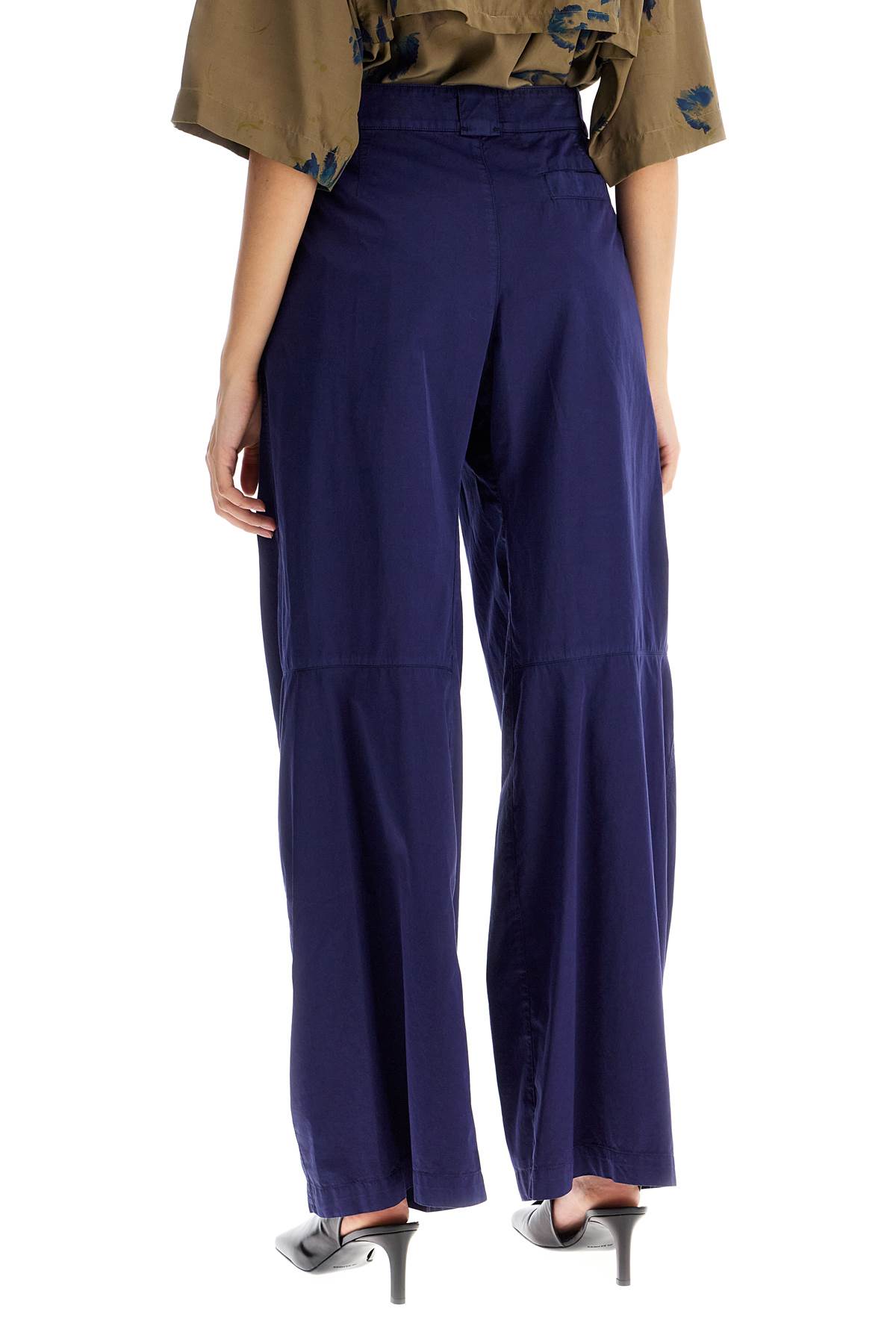 Shop Lemaire Lightweight Wide-leg Pants In Blue Violet (blue)