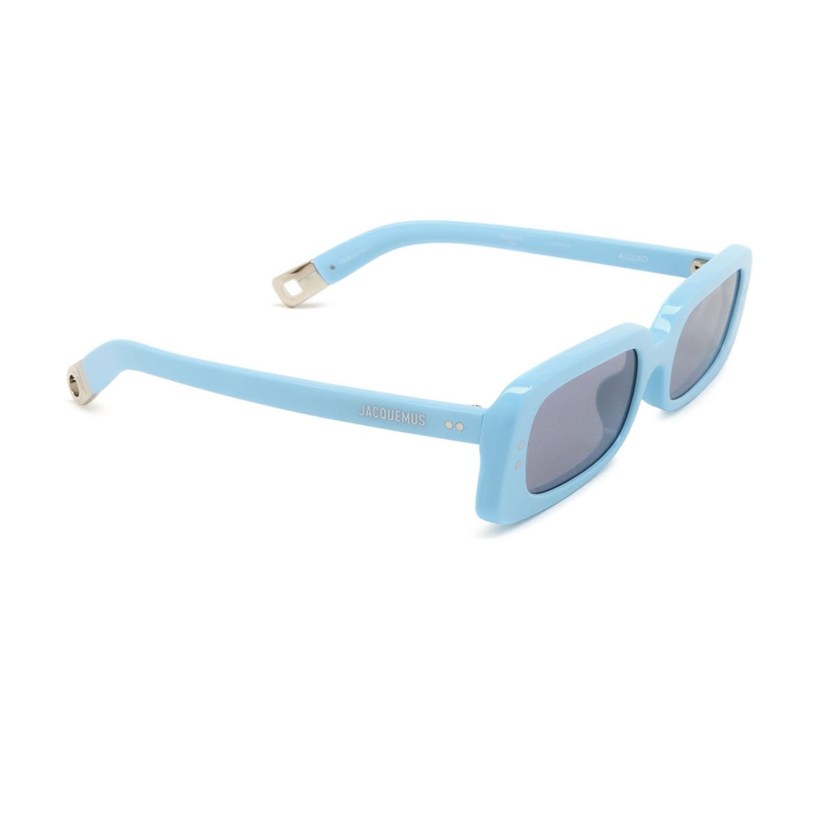 Shop Jacquemus Les Lunettes Jac47 Lineala Casa C2 Light Blue Sunglasses In Turchese