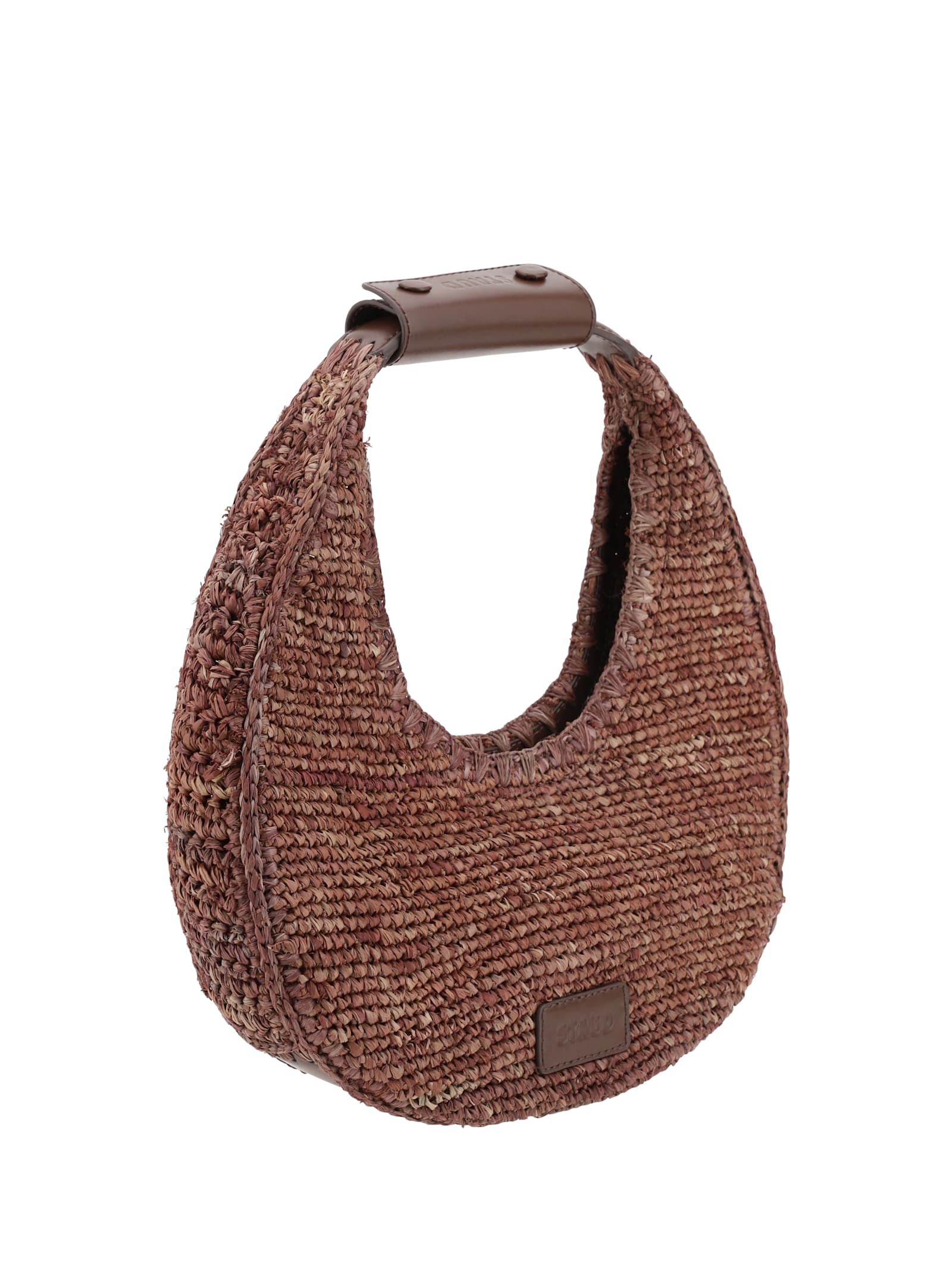 Staud Raffia Hobo Bag In Brown