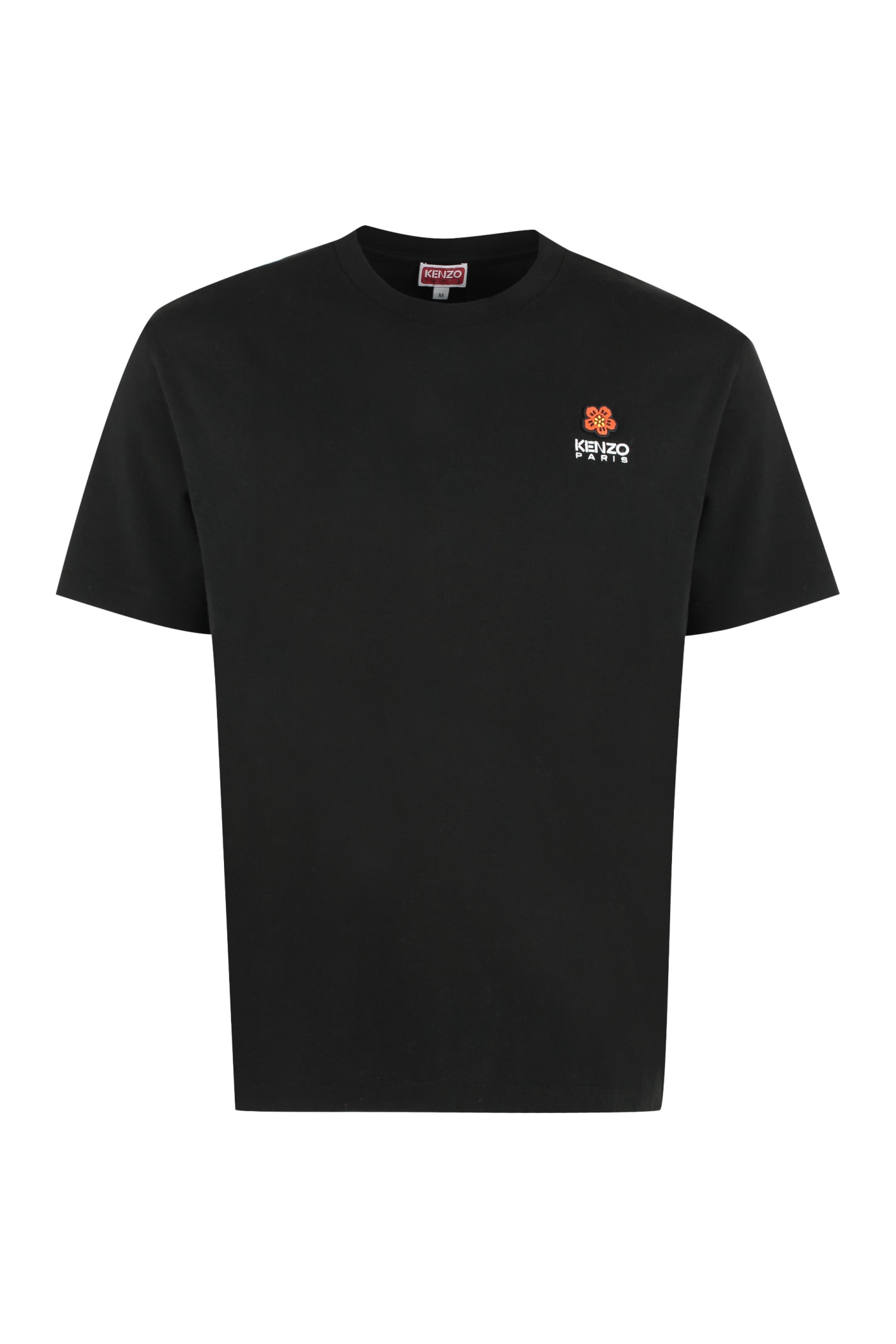 Kenzo Logo Cotton T-shirt In Black